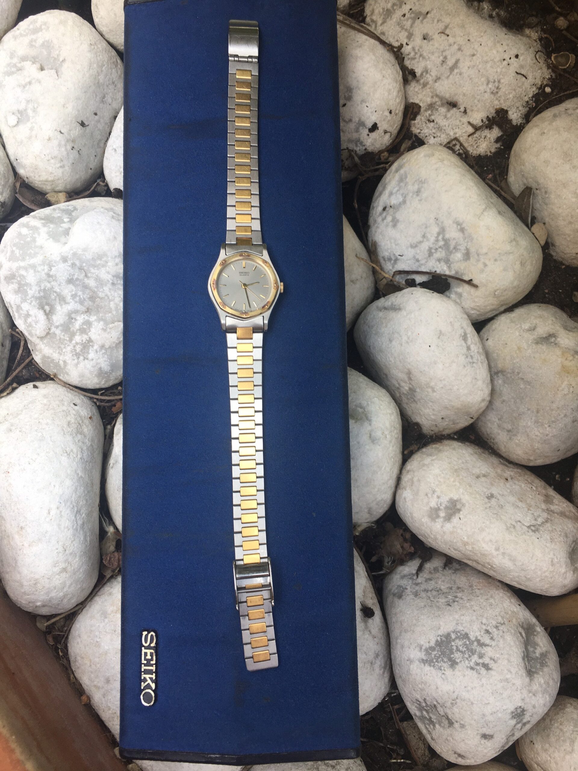 80s Wrist Watch Seiko/Vintage watch Seiko/Watch Quartz Seiko/Gold steel watch/Seiko water resistant watch/Seiko wristwatch - immagine 10