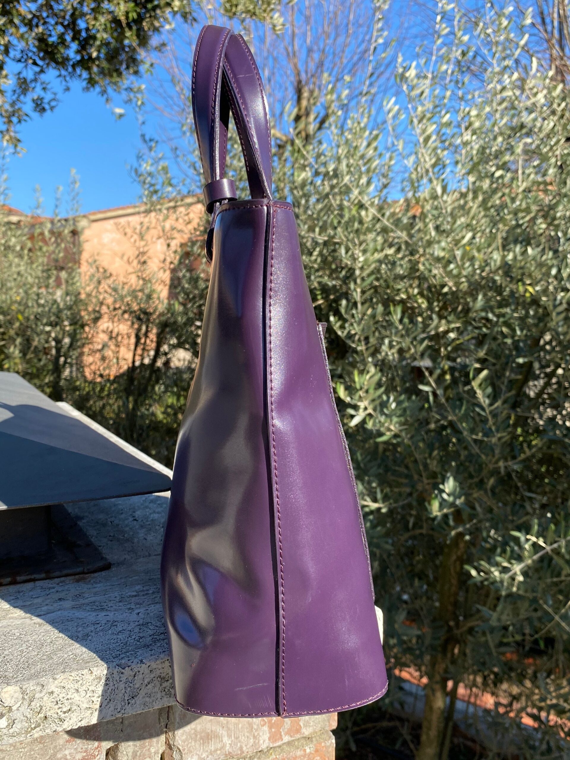 90s bag Caro/Pink leather bag Caro/Borsa Caro/vintage shoulder bag Caro/Style bag Caro - immagine 4