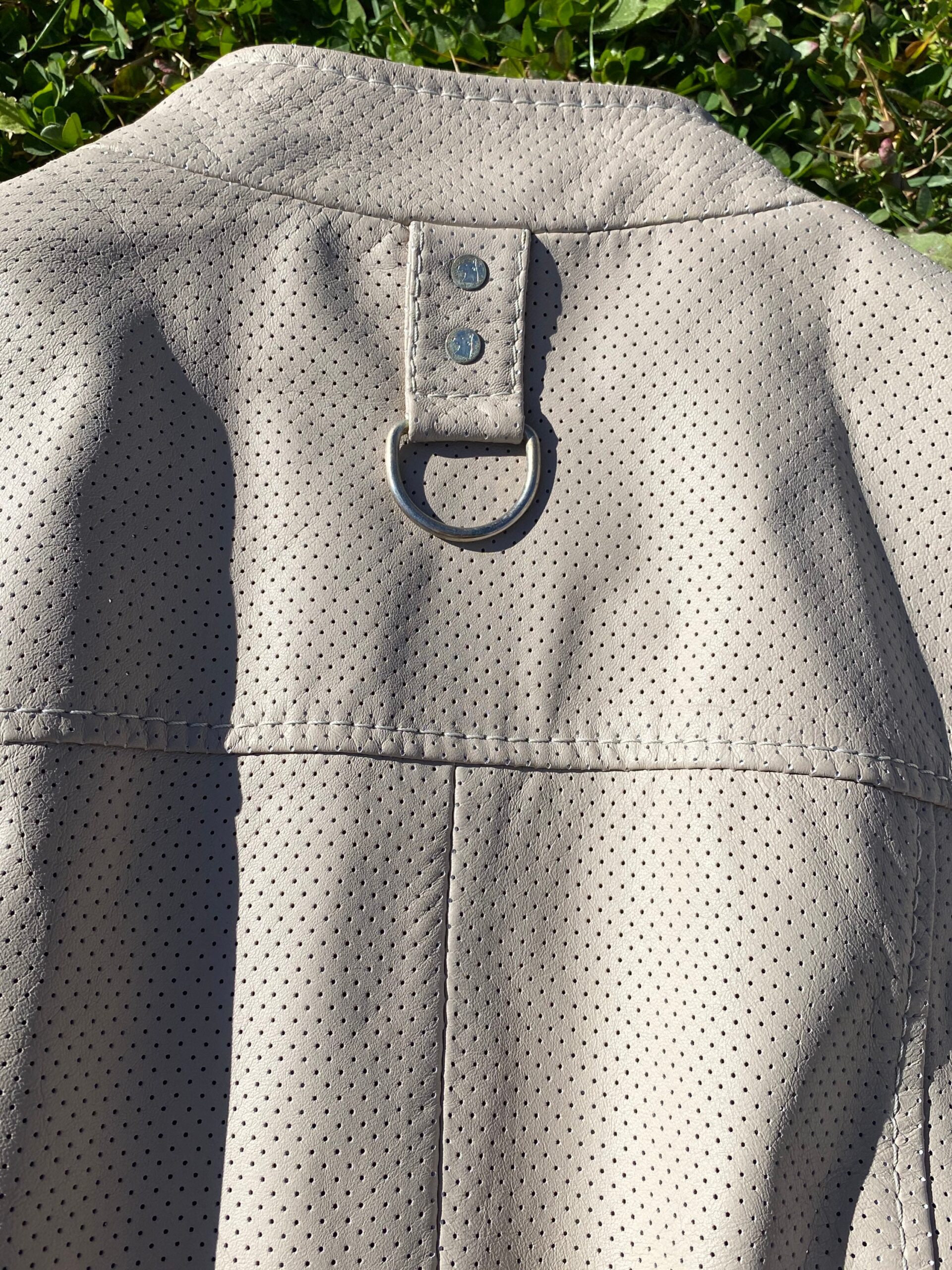 90s Vintage Jacket leather M Cortecci/Gray jacket/Design Jacket Cortecci/Leather jacket Cortecci/Bomber leather - immagine 2