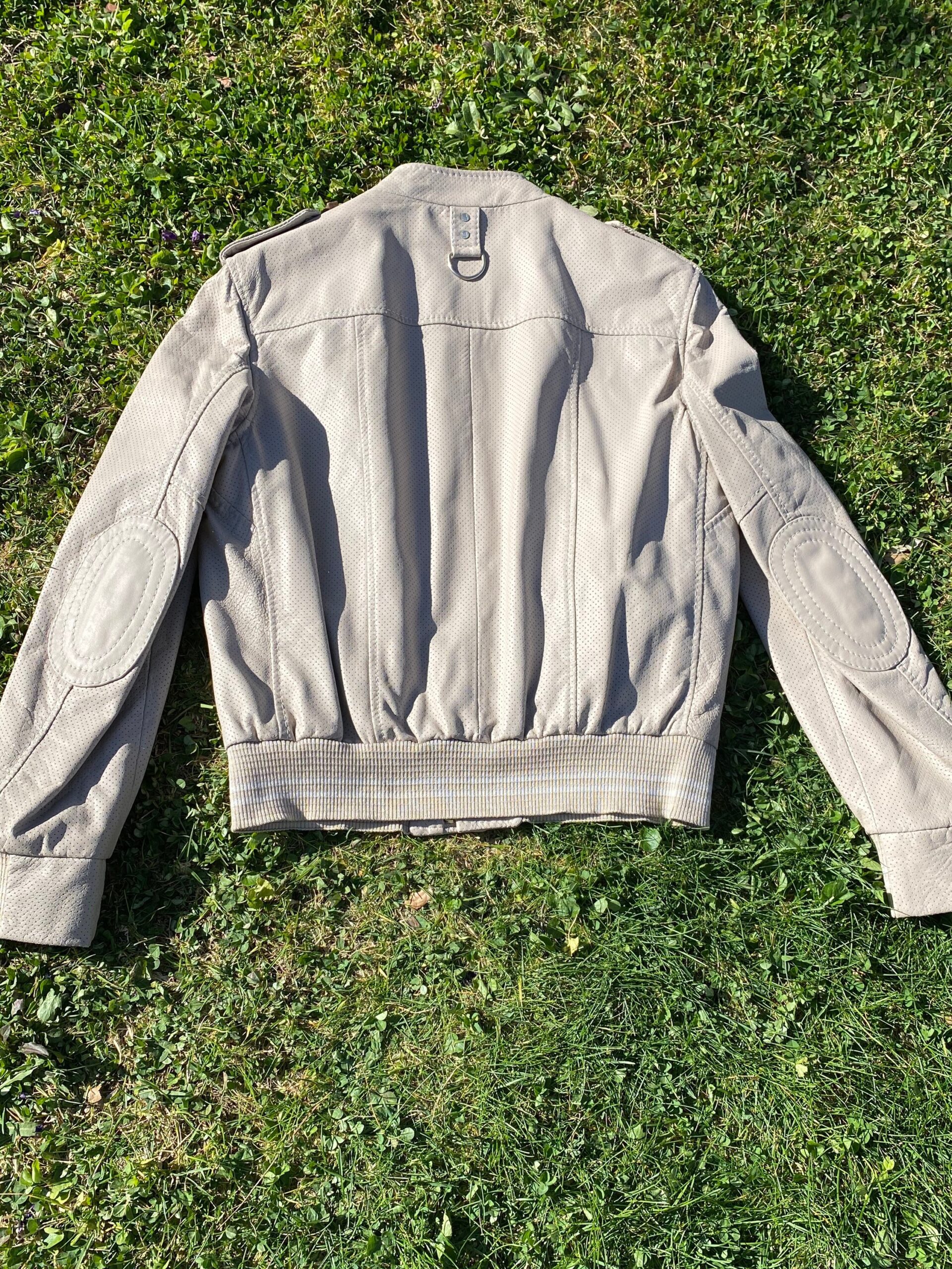 90s Vintage Jacket leather M Cortecci/Gray jacket/Design Jacket Cortecci/Leather jacket Cortecci/Bomber leather - immagine 4
