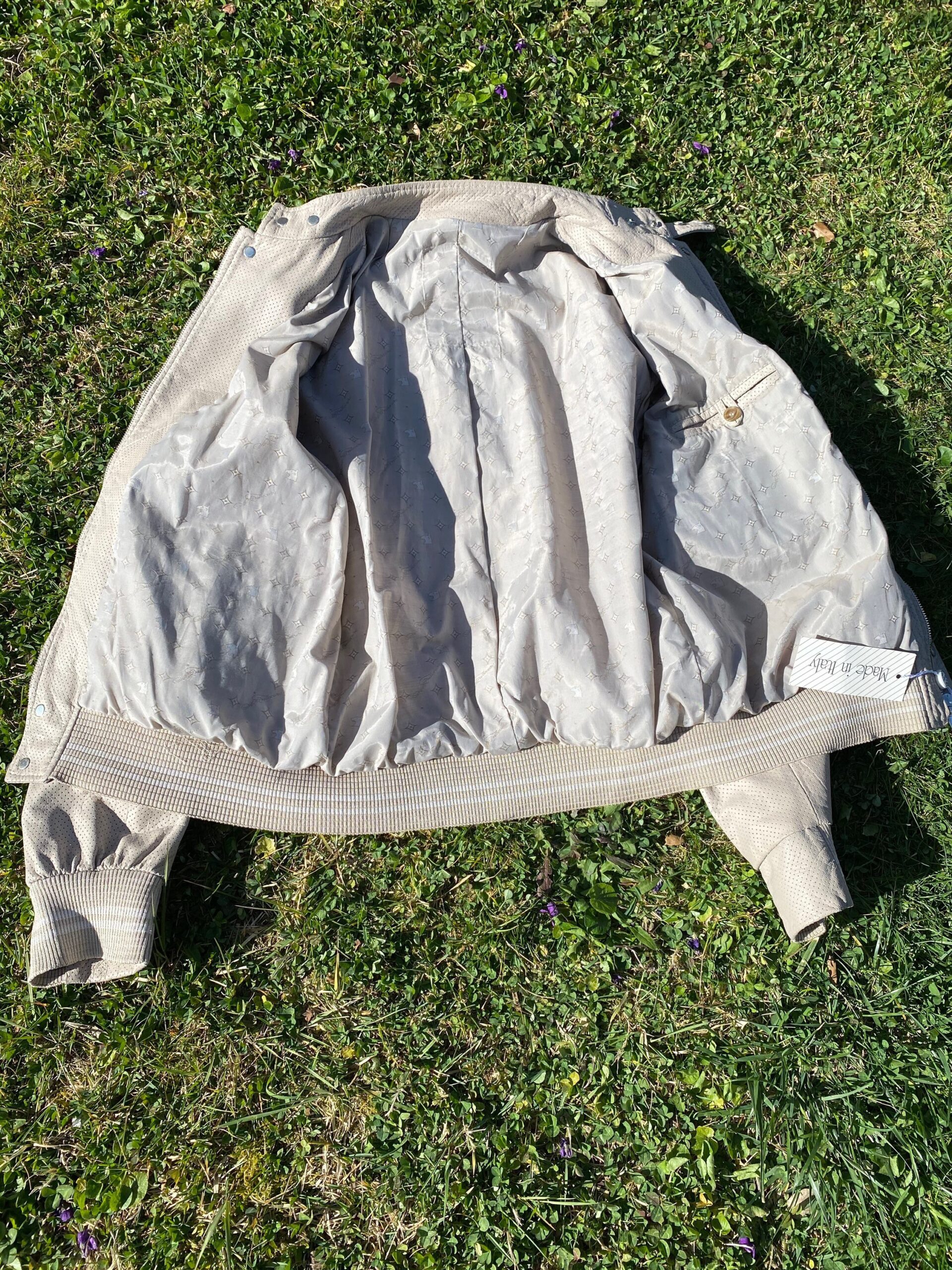 90s Vintage Jacket leather M Cortecci/Gray jacket/Design Jacket Cortecci/Leather jacket Cortecci/Bomber leather - immagine 8