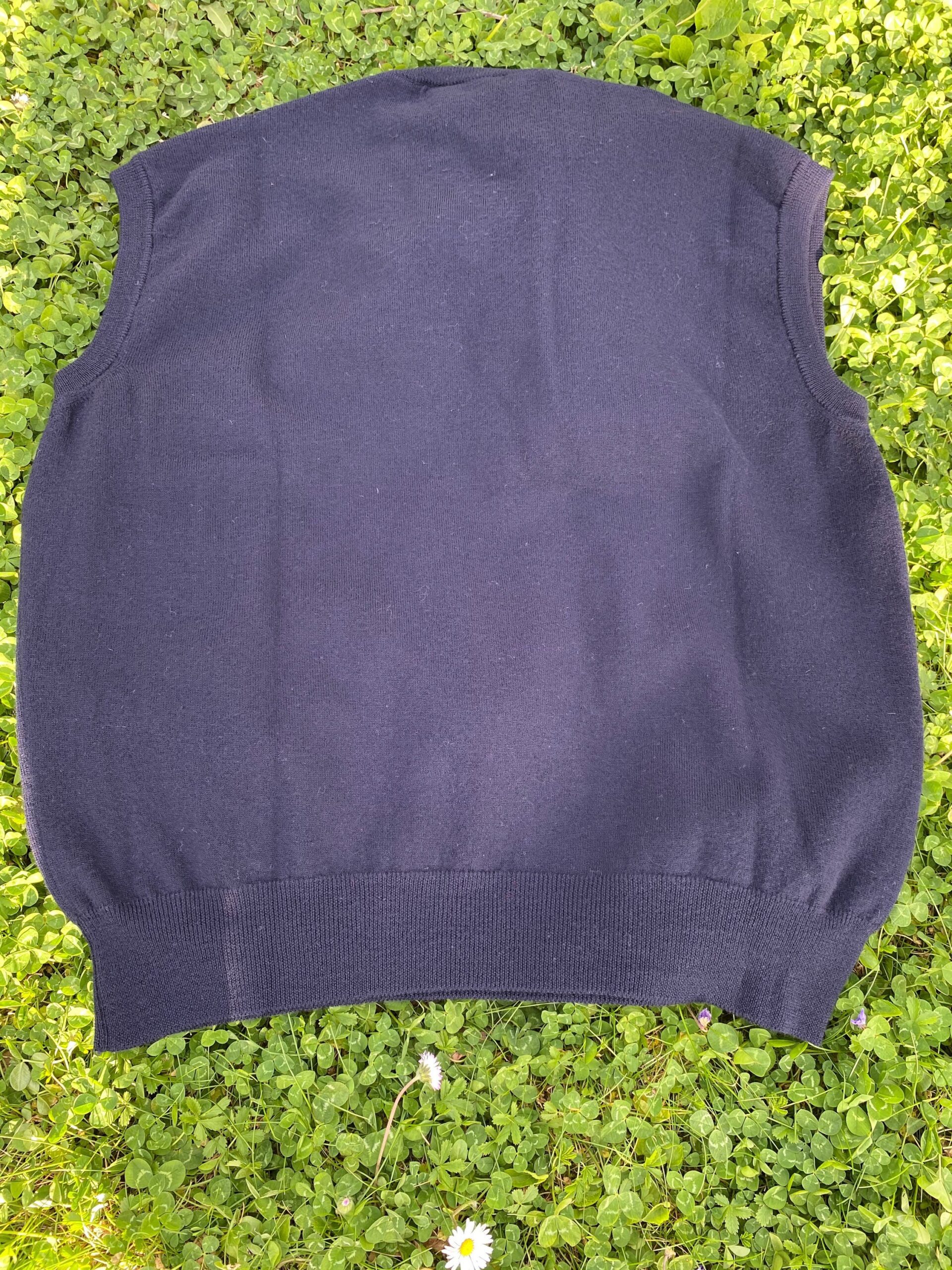90s vintage sweater vest Valentino/Vest sweater pure new wool Design By Valentino Perugia/Valentino wool vest/Men tank top wool - immagine 3