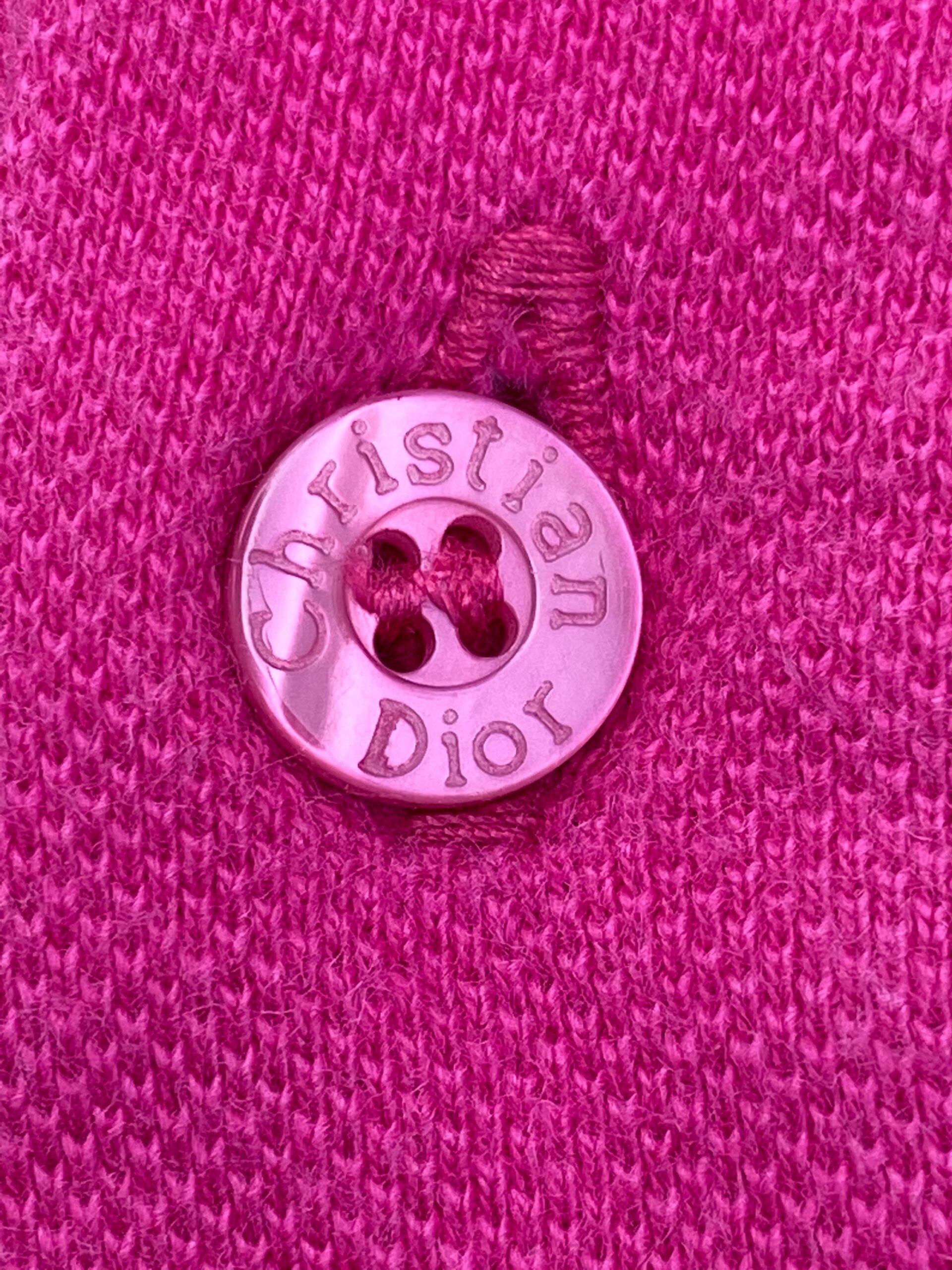 90s Polo Cristian Dior Monsieur vintage/Fuxia t-shirt cotton/Cristian Dior polo shirt/Fashion polo t-shirt Design Cristian Dior - immagine 7