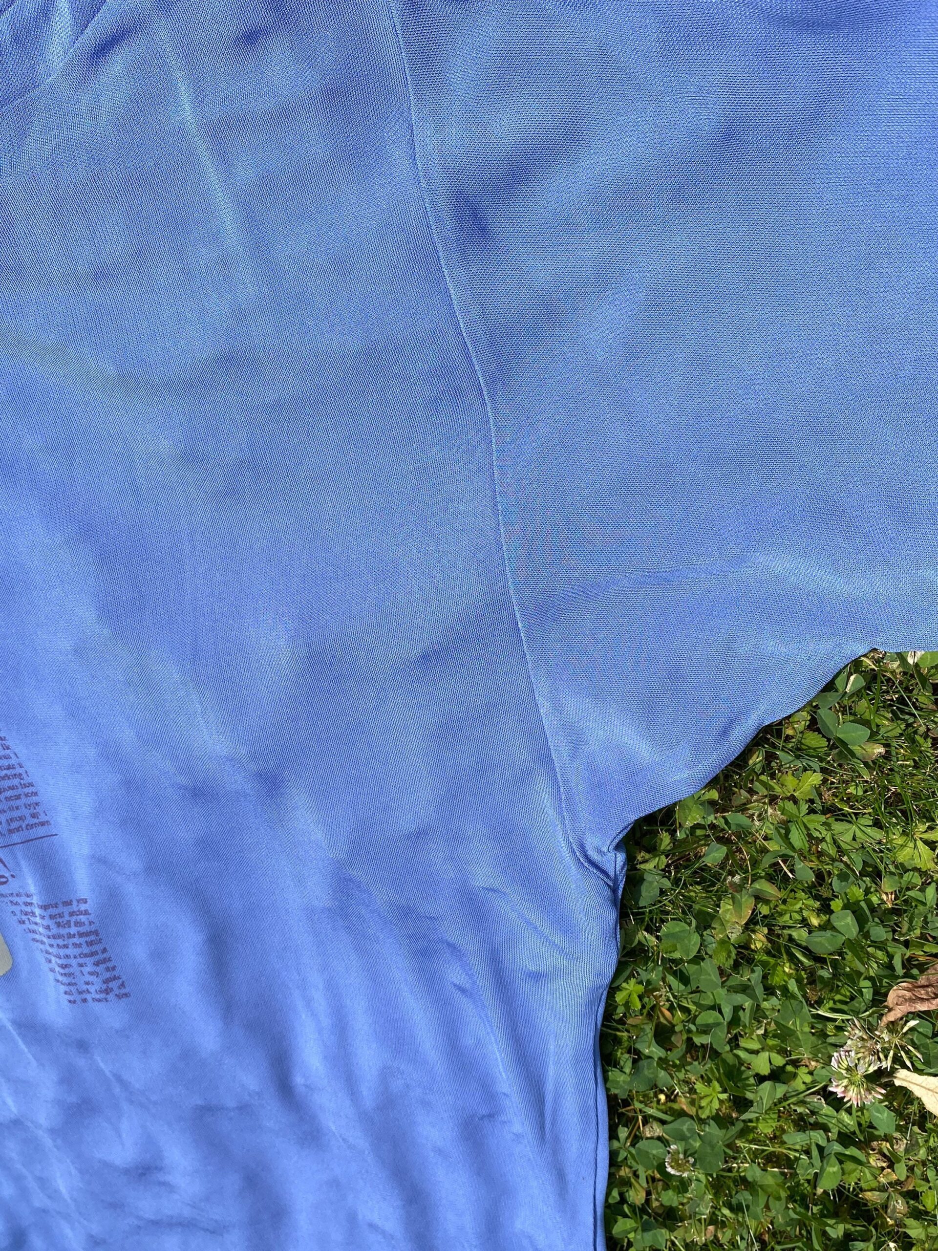90s Blouse Galliano/Top Design Galliano/Blue dolce vita Galliano/Design shirt Galliano/Maglietta Galliano - immagine 7