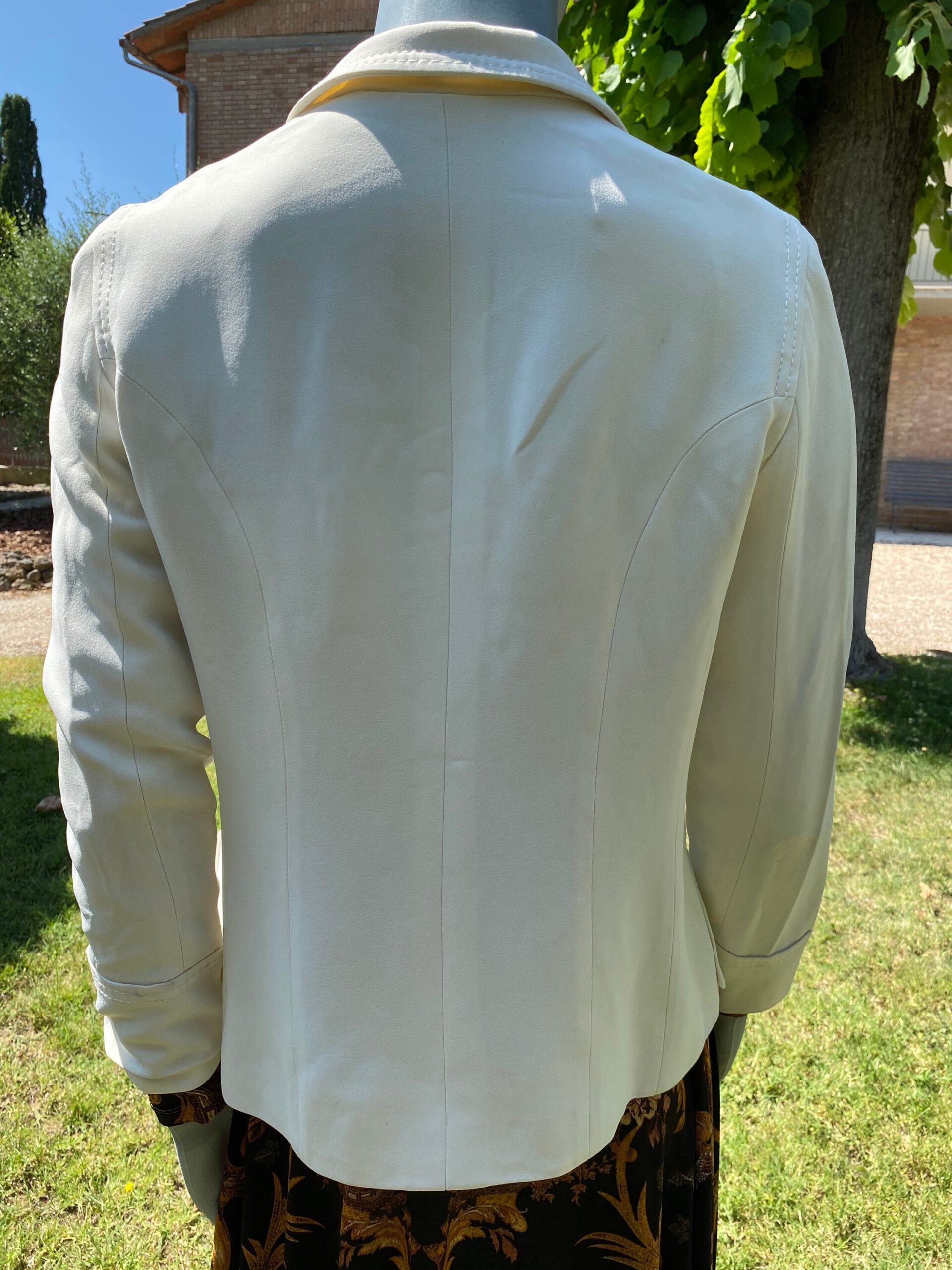 90s Moschino Jacket Vintage/White jacket By Moschino/Moschino jacket vintage/White Moschino jacket/Design jacket By Moschino - immagine 3