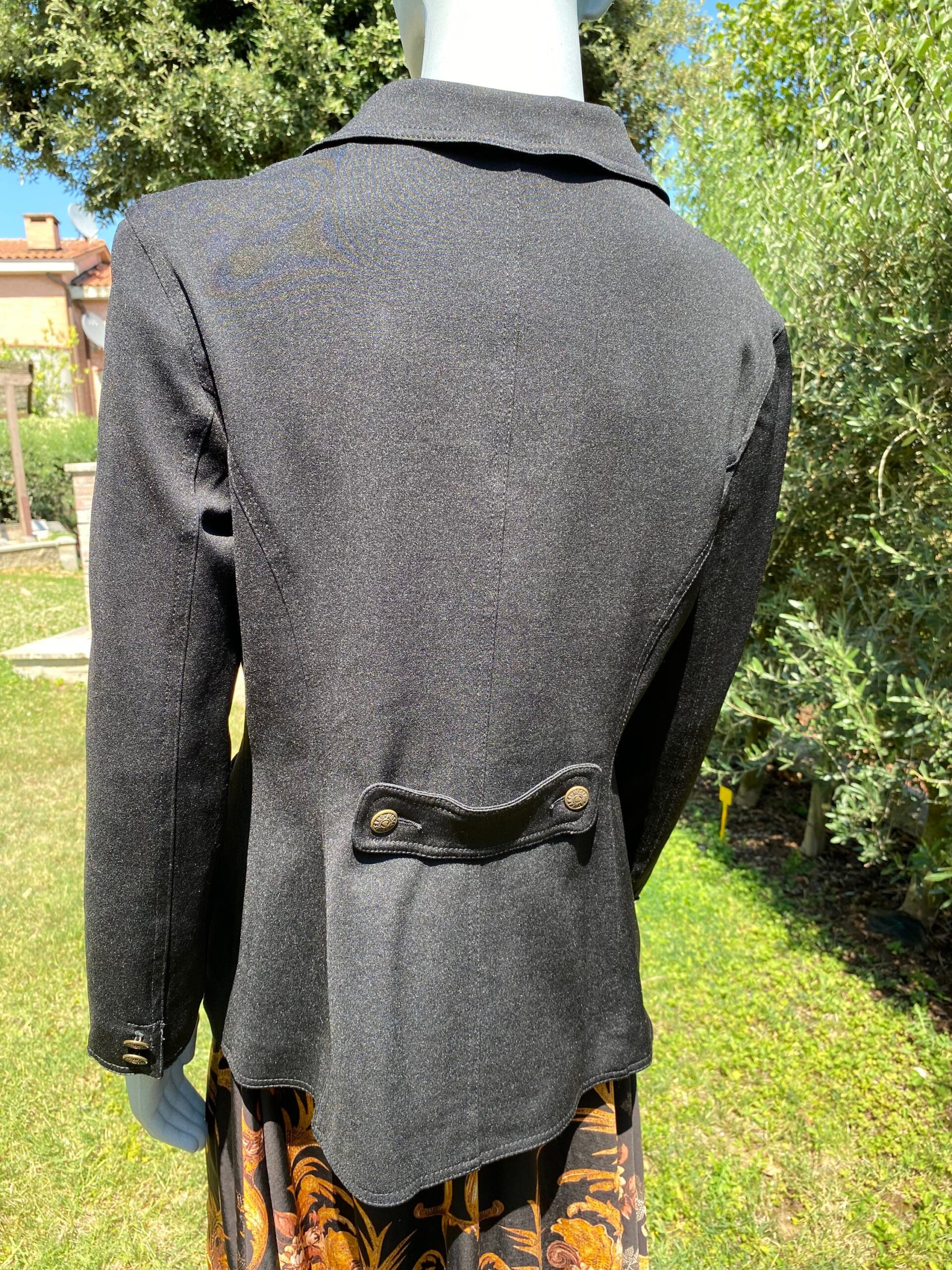 90s Moschino Jacket Vintage/Black jacket By Moschino/Moschino jacket vintage/Black Moschino jacket/Design jacket By Moschino - immagine 3