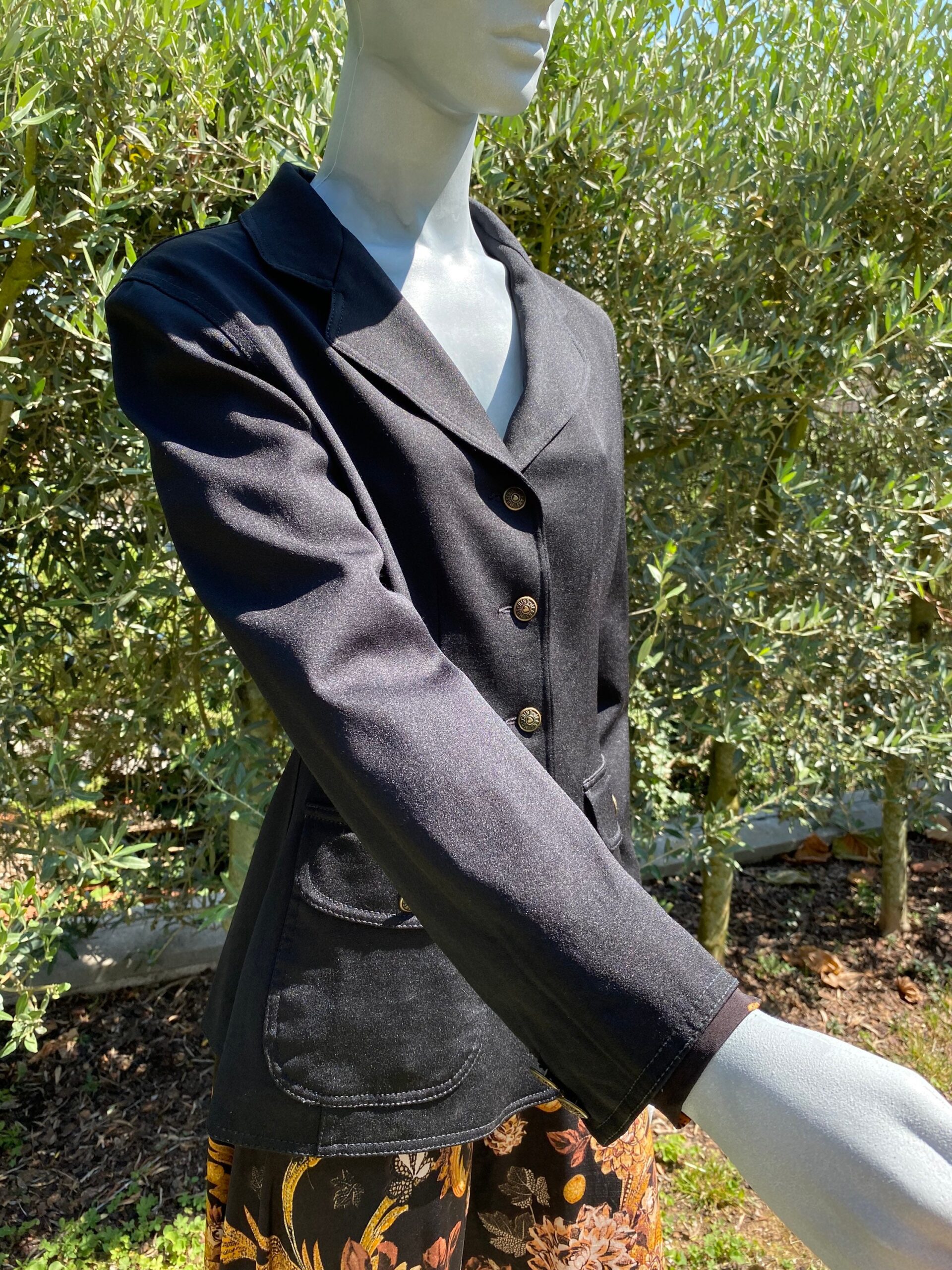 90s Moschino Jacket Vintage/Black jacket By Moschino/Moschino jacket vintage/Black Moschino jacket/Design jacket By Moschino - immagine 4