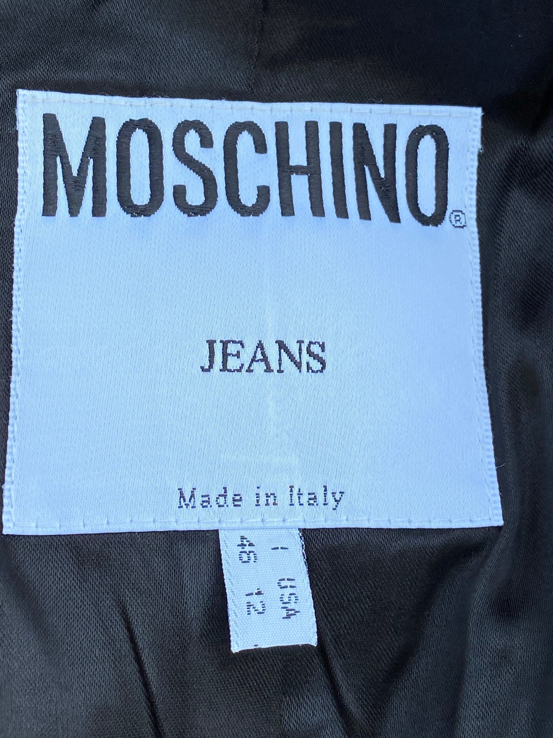 90s Moschino Jacket Vintage/Black jacket By Moschino/Moschino jacket vintage/Black Moschino jacket/Design jacket By Moschino - immagine 8