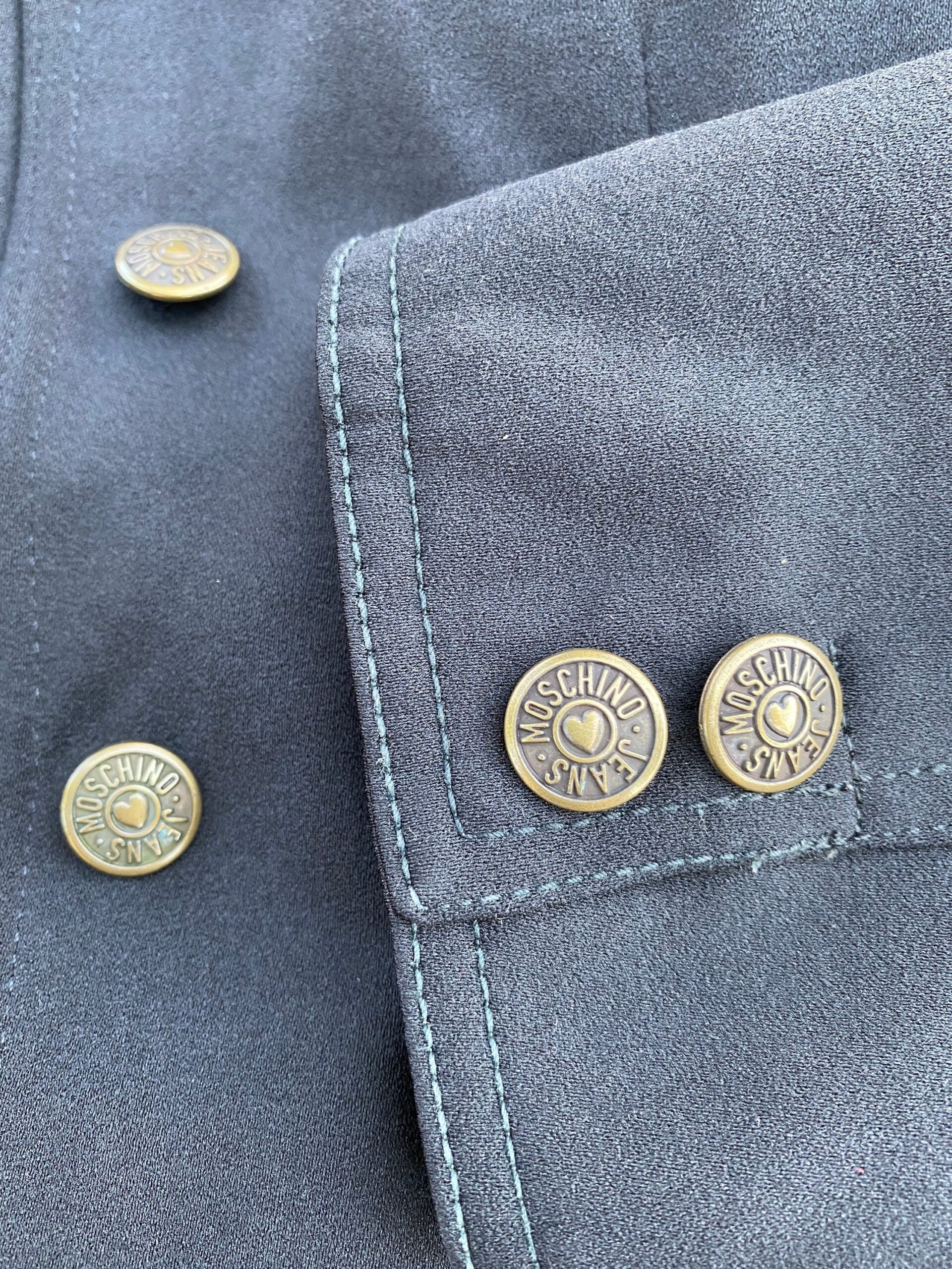 90s Moschino Jacket Vintage/Black jacket By Moschino/Moschino jacket vintage/Black Moschino jacket/Design jacket By Moschino - immagine 7
