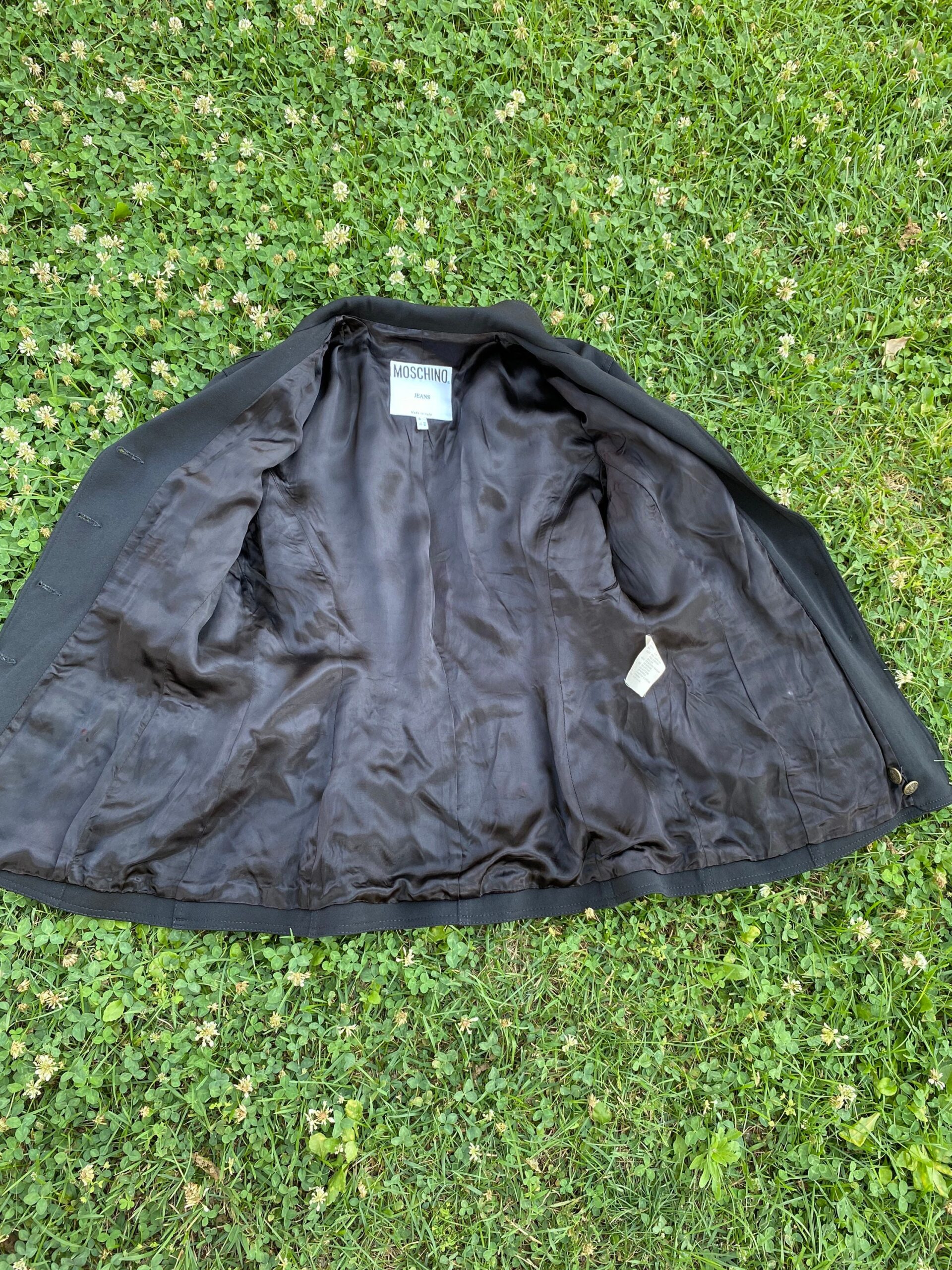 90s Moschino Jacket Vintage/Black jacket By Moschino/Moschino jacket vintage/Black Moschino jacket/Design jacket By Moschino - immagine 10
