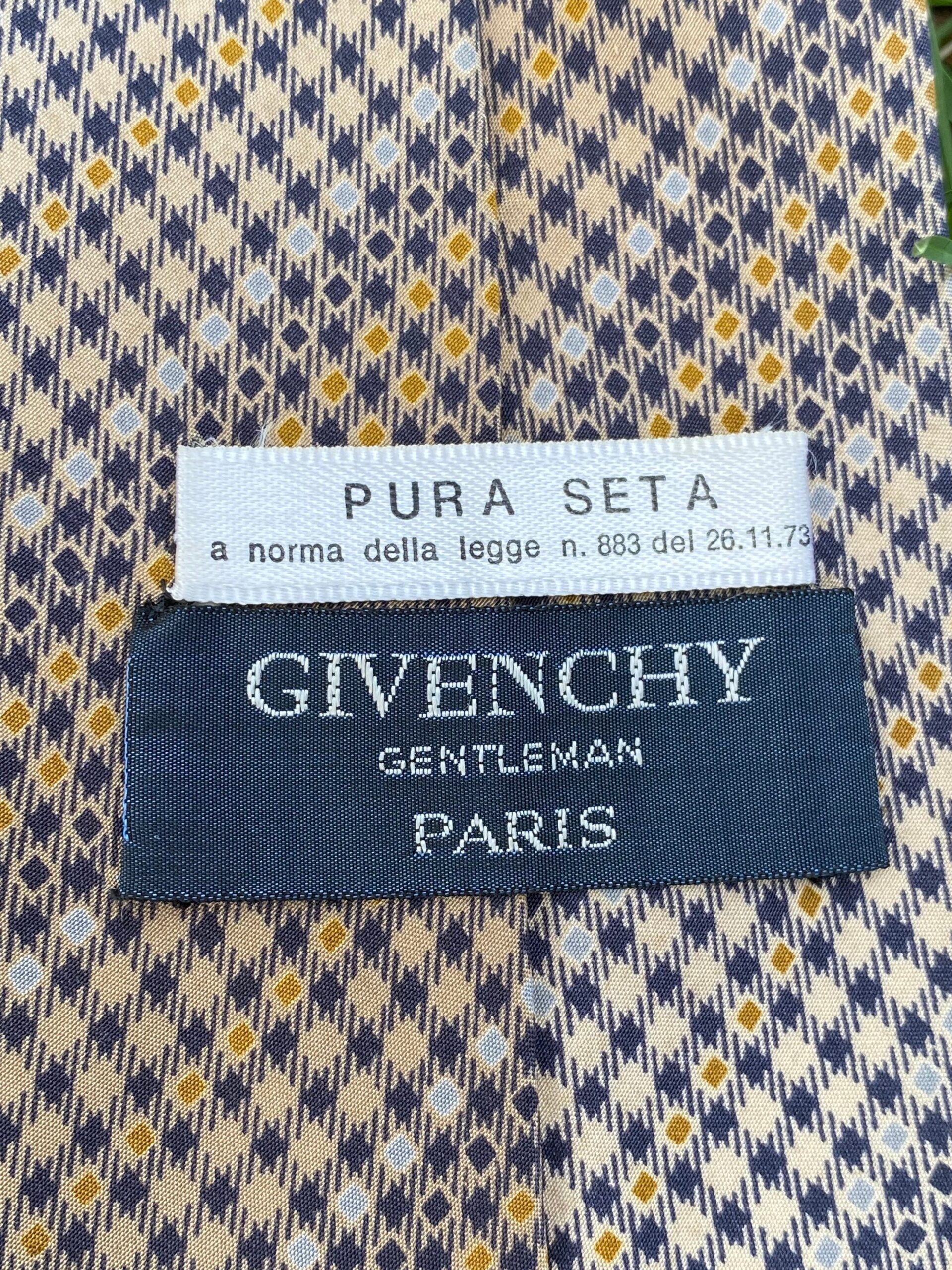 90s Tie Givenchy/Fashion gray silk tie vintage/Design tie Givenchy/Givenchy tie vintage silk/Silk tie Givenchy - immagine 6