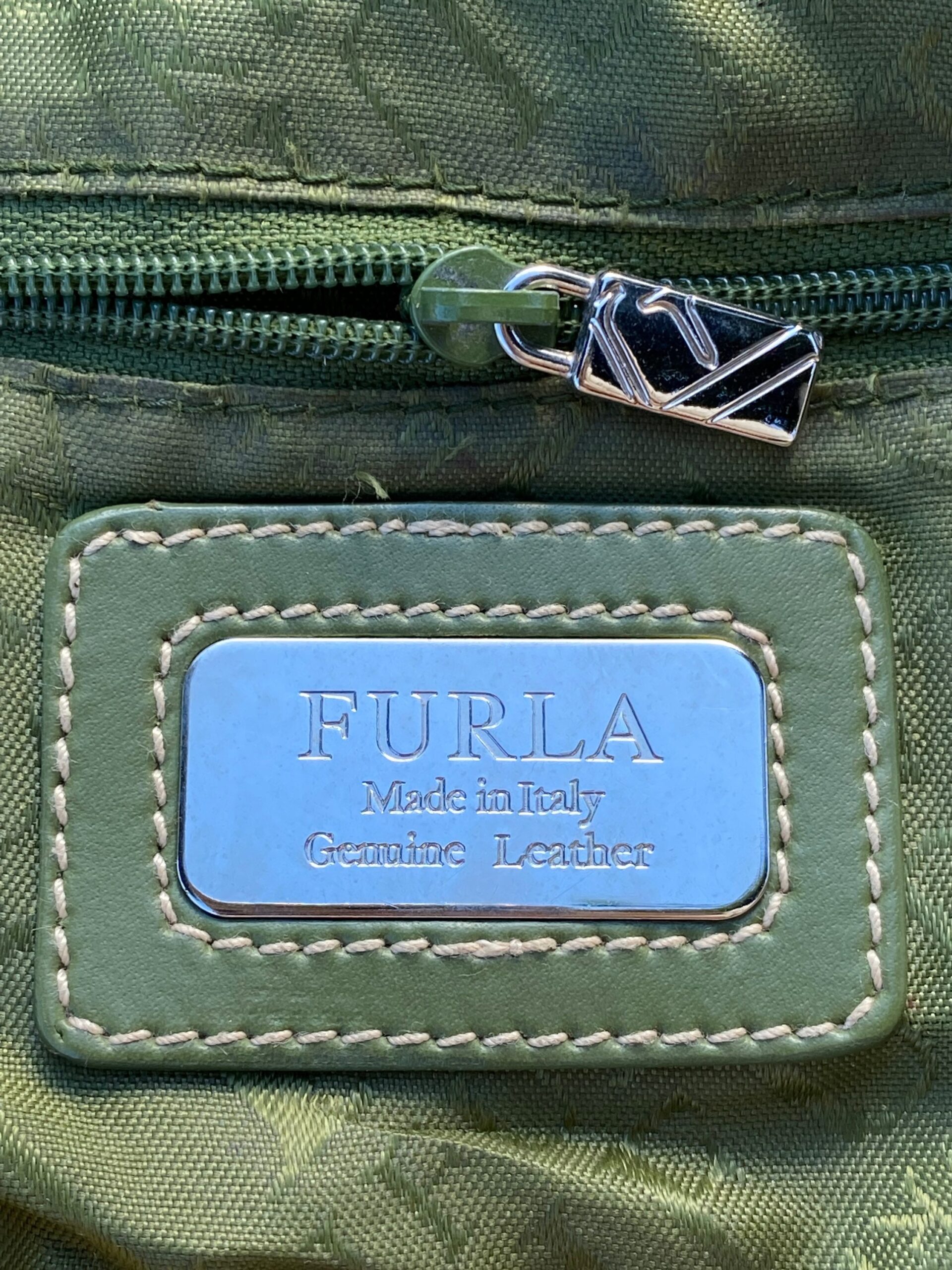 90s Tote bag Design Furla/Ivory canvas leather bag/Shoulderbag Furla/Fashion sack bag/Vintage bag Furla/Borsa Furla - immagine 8