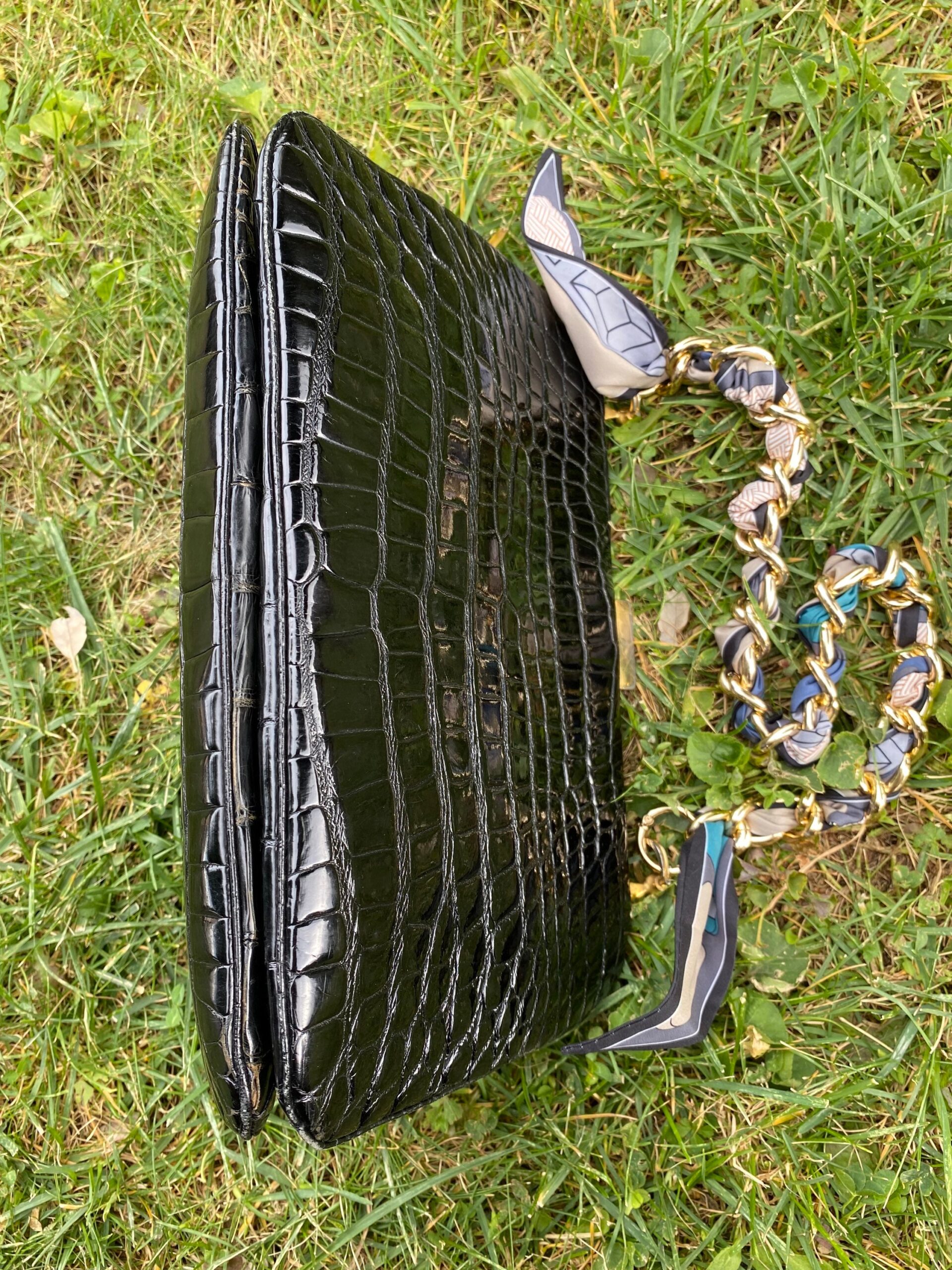 60s Vintage clutch bag Italy/Design Cocco Clutch bag/Black bag/Handmade Clutch bag/Vintage clutch bag - immagine 5