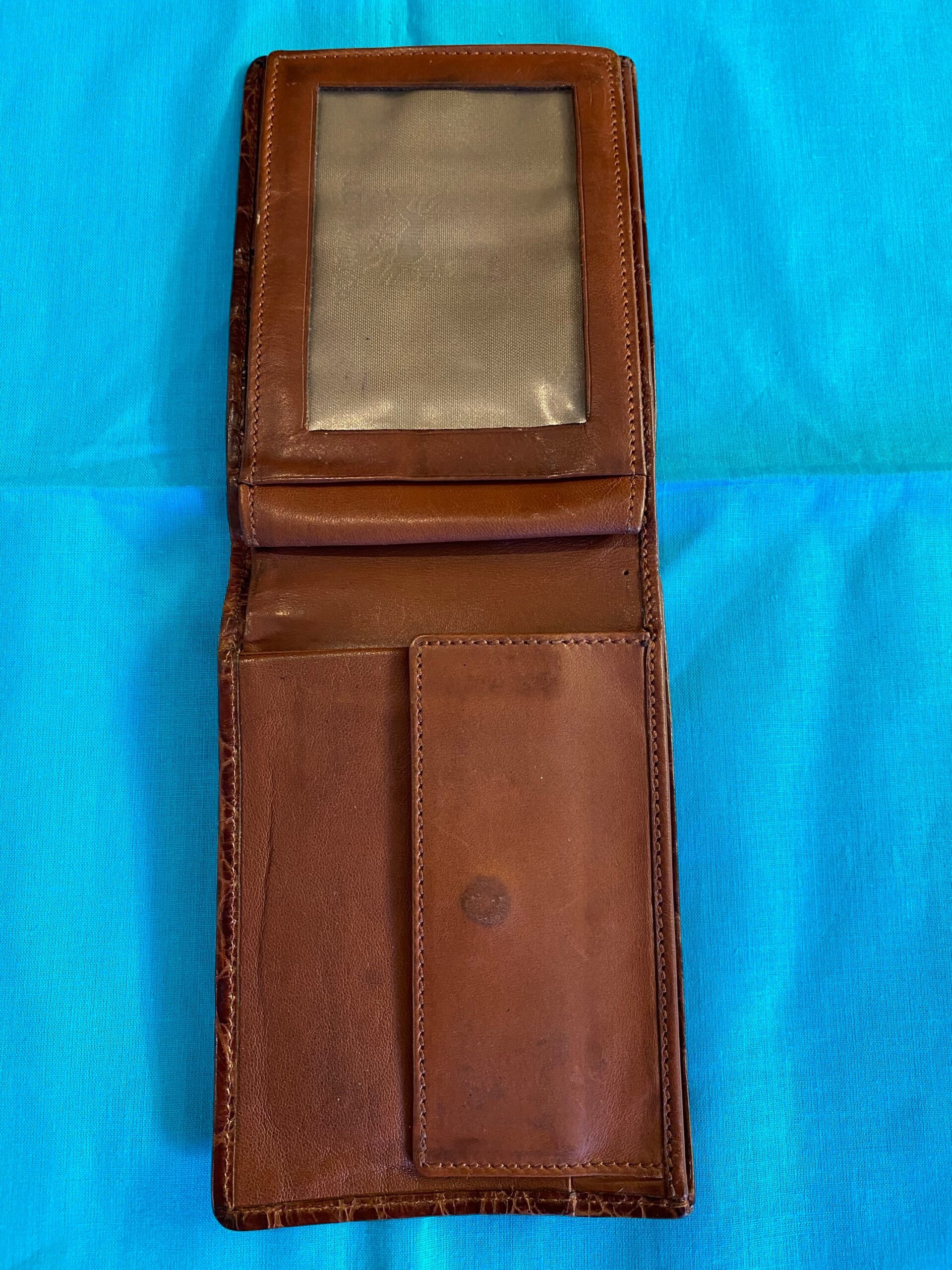 80s Vintage wallet Twidd/Brown leather wallet Italy/Portafoglio in pelle Twidd/Fashion Wallet/original wallet vintage - immagine 4