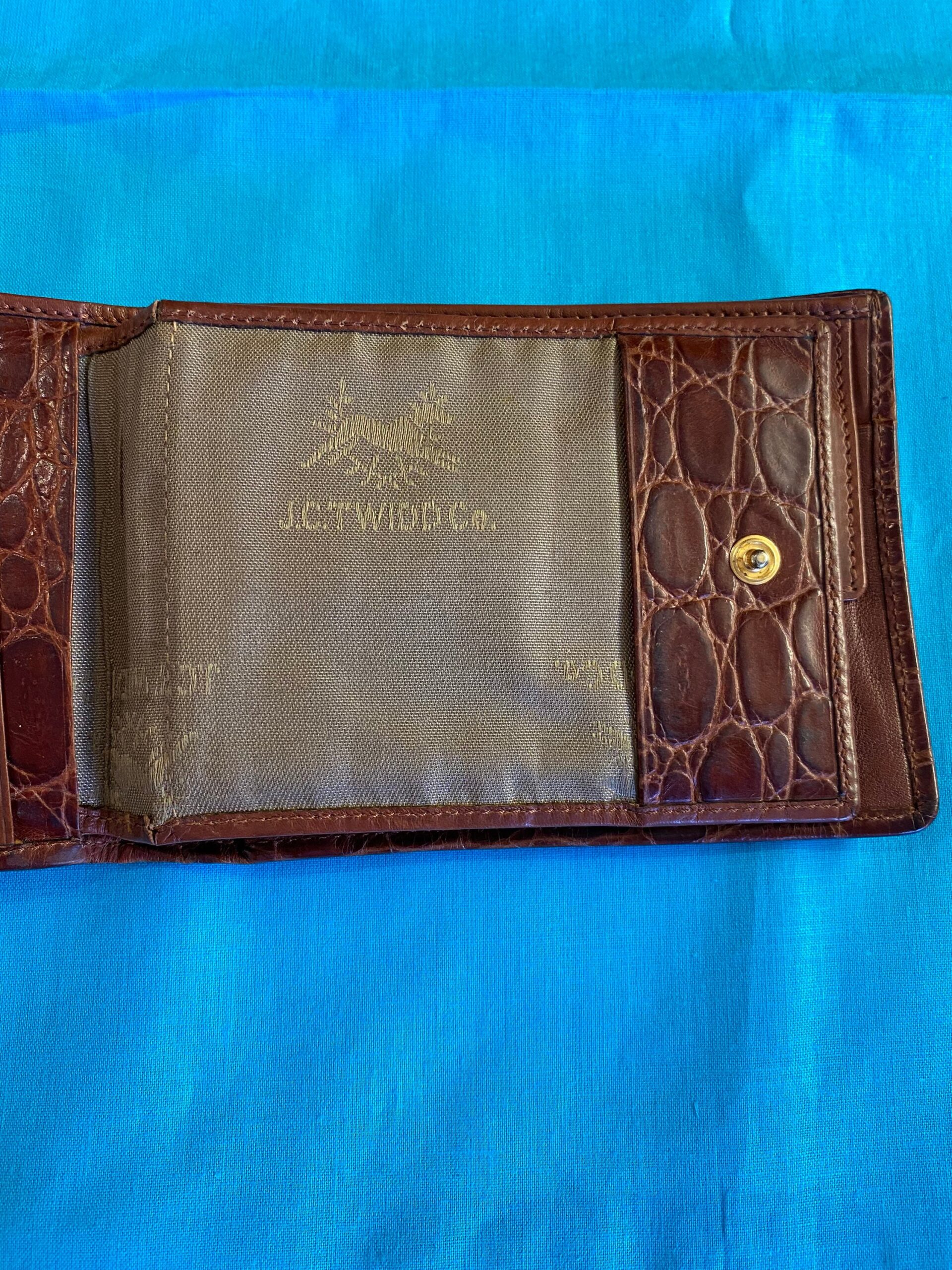 80s Vintage wallet Twidd/Brown leather wallet Italy/Portafoglio in pelle Twidd/Fashion Wallet/original wallet vintage - immagine 7