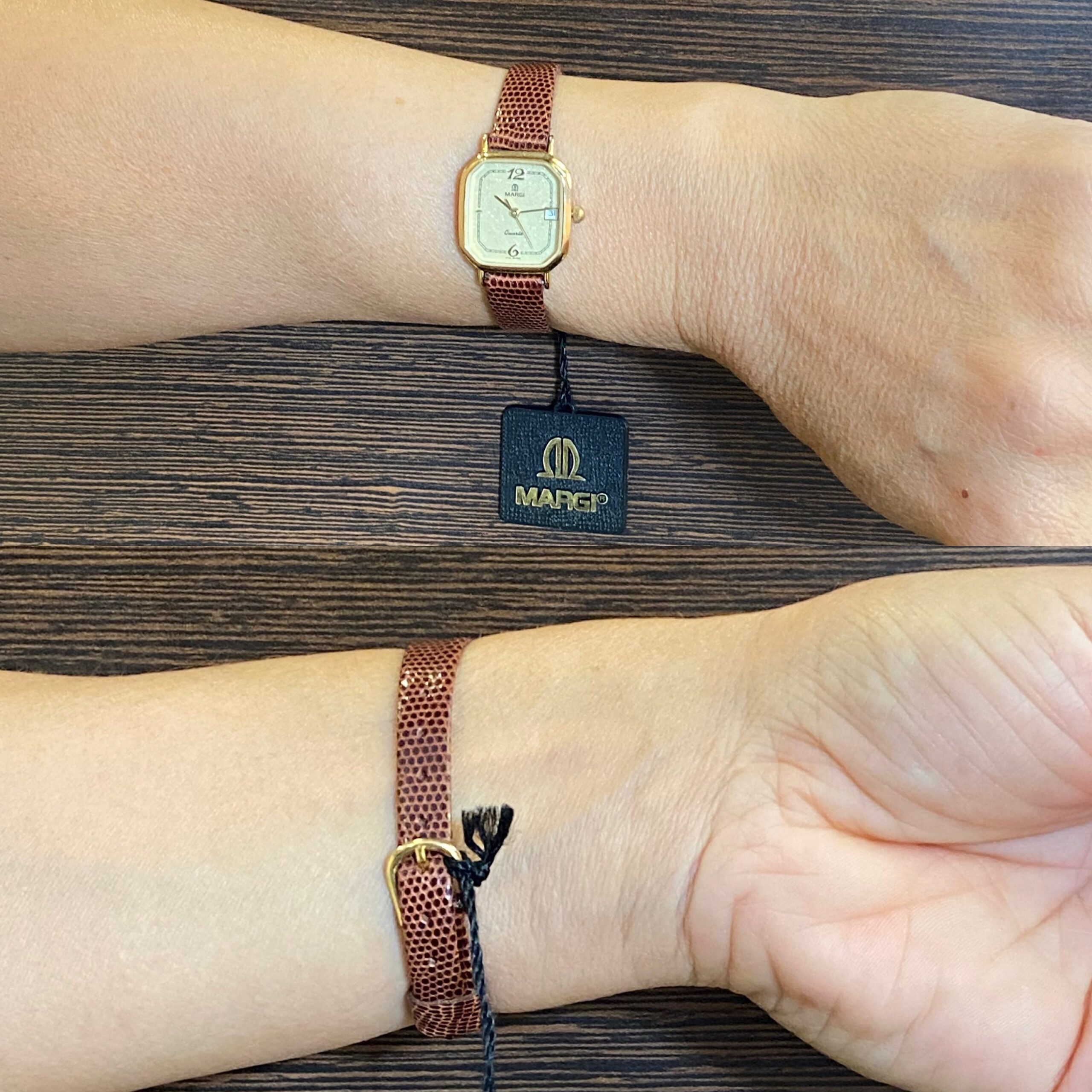80s Vintage Wrist watch Margi Swiss/Luxury watch Margi/Gold watch/Margi Swiss wristwatch - immagine 10
