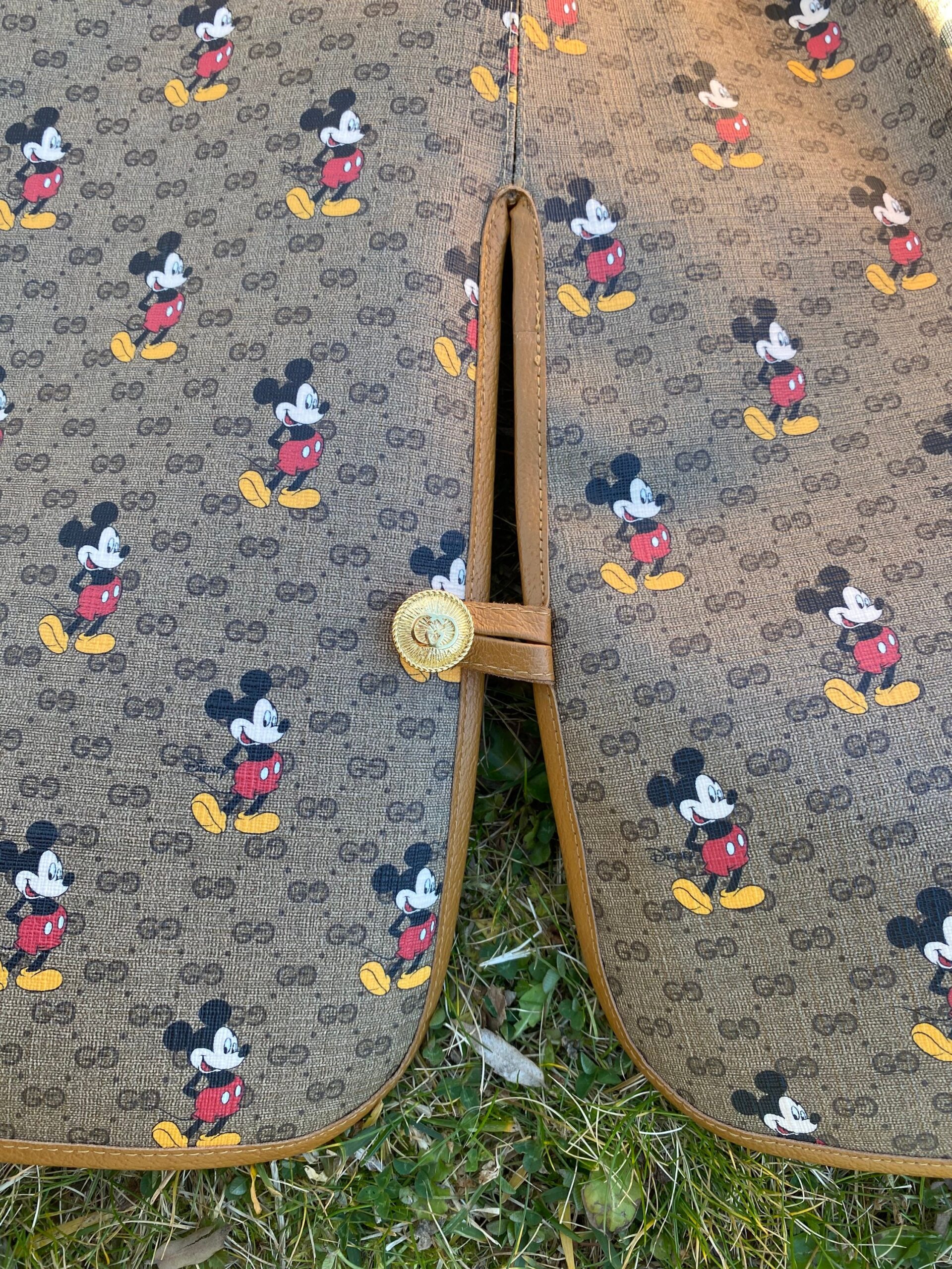 Authentic Gucci Disney trench coat/Brown beige trench leather wool/Gucci double-face coat/Gucci Mickey Mouse trench coat - immagine 5