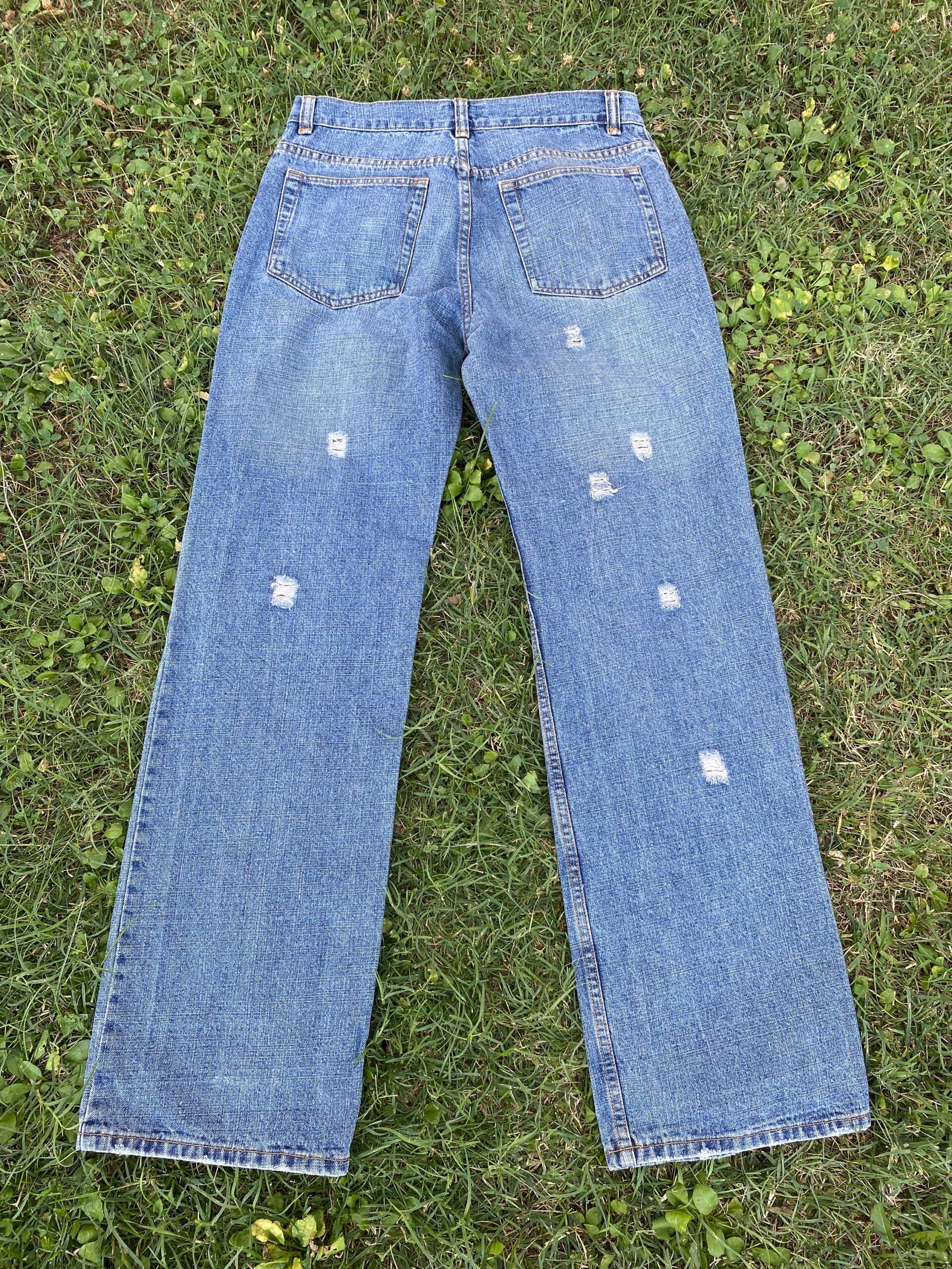90s Vintage Jeans Keus Collection Forever/blue denim jeans/Design jeans Keus Collection/Fashion jeans Keus/Jeans Forever - immagine 2