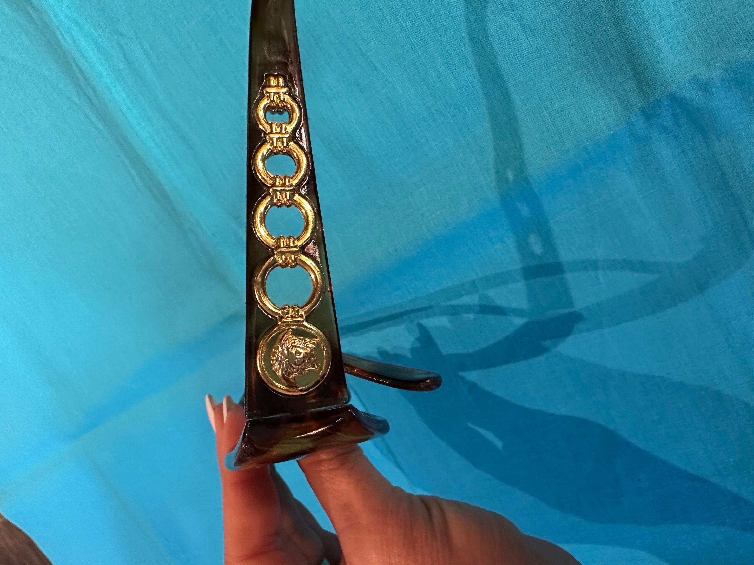 80s Vintage sun glasses Versace Medusa/Versace sunglasses/Design Luxury sun glasses Versace Gold Medusa/Brown glasses Versace - immagine 7