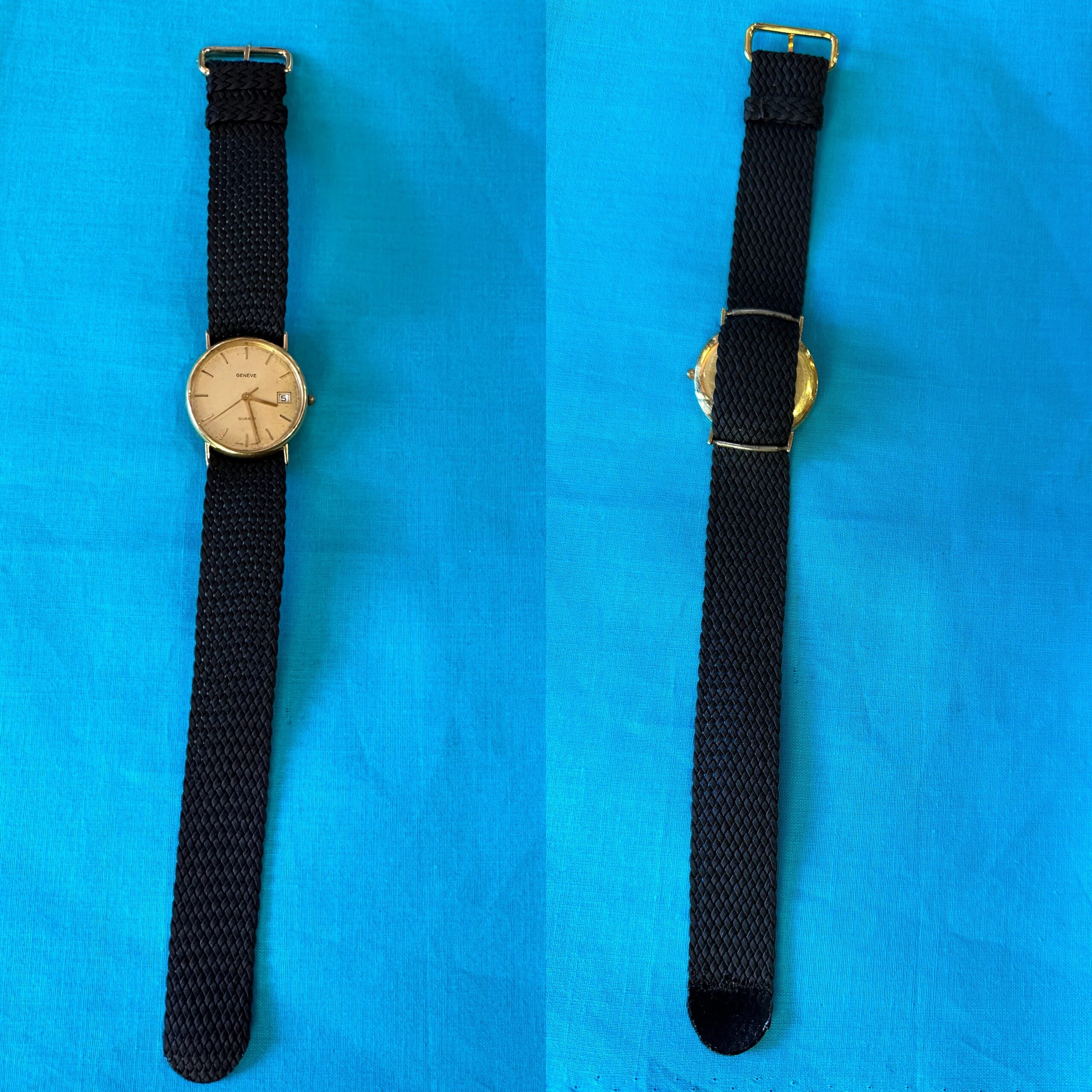80s Vintage Gold watch Geneve Swiss/Geneve watch Gold 750/Geneve Swiss wristwatch/Rare watch gold Geneve - immagine 5