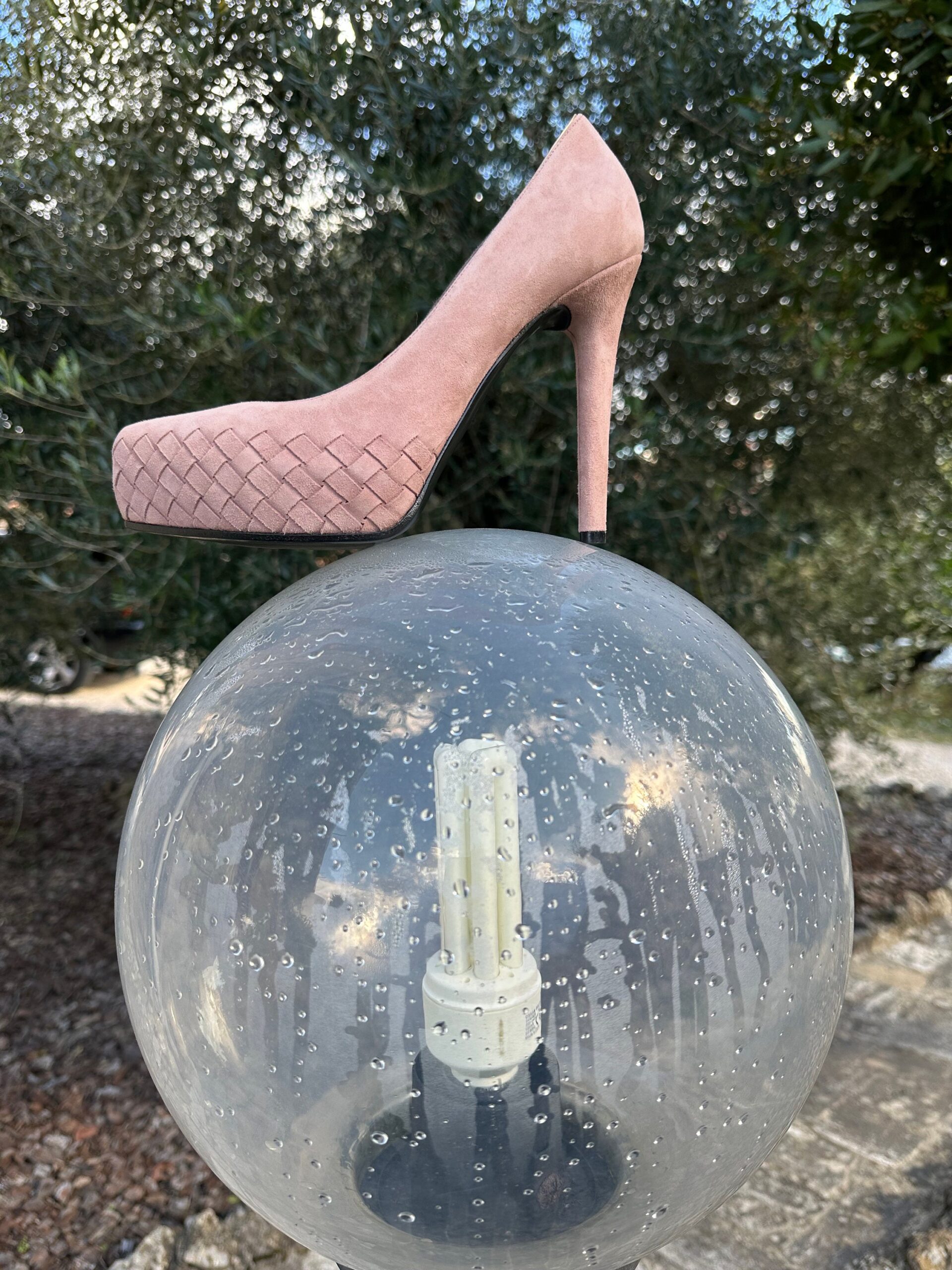 Vintage Bottega Veneta pumps/Suede Bottega Veneta/Platforms Bottega Veneta/Pumps intreccio Bottega Veneta/Powder chamois pumps