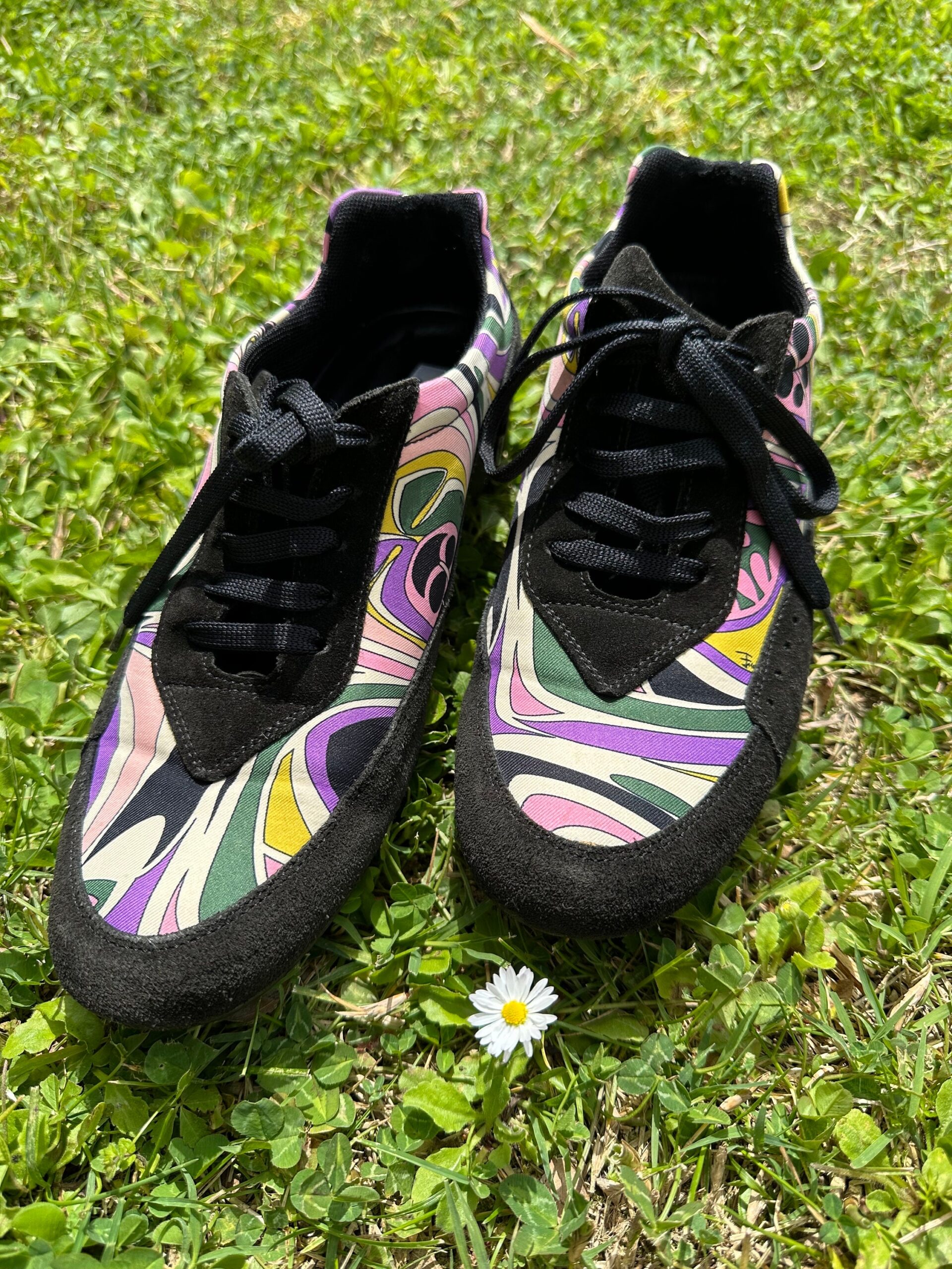 90s Authentic vintage Emilio Pucci multicolor sneakers/Emilio Pucci shoes/Design shoes Emilio Pucci/Limited edition rare Pucci sneakers - immagine 2