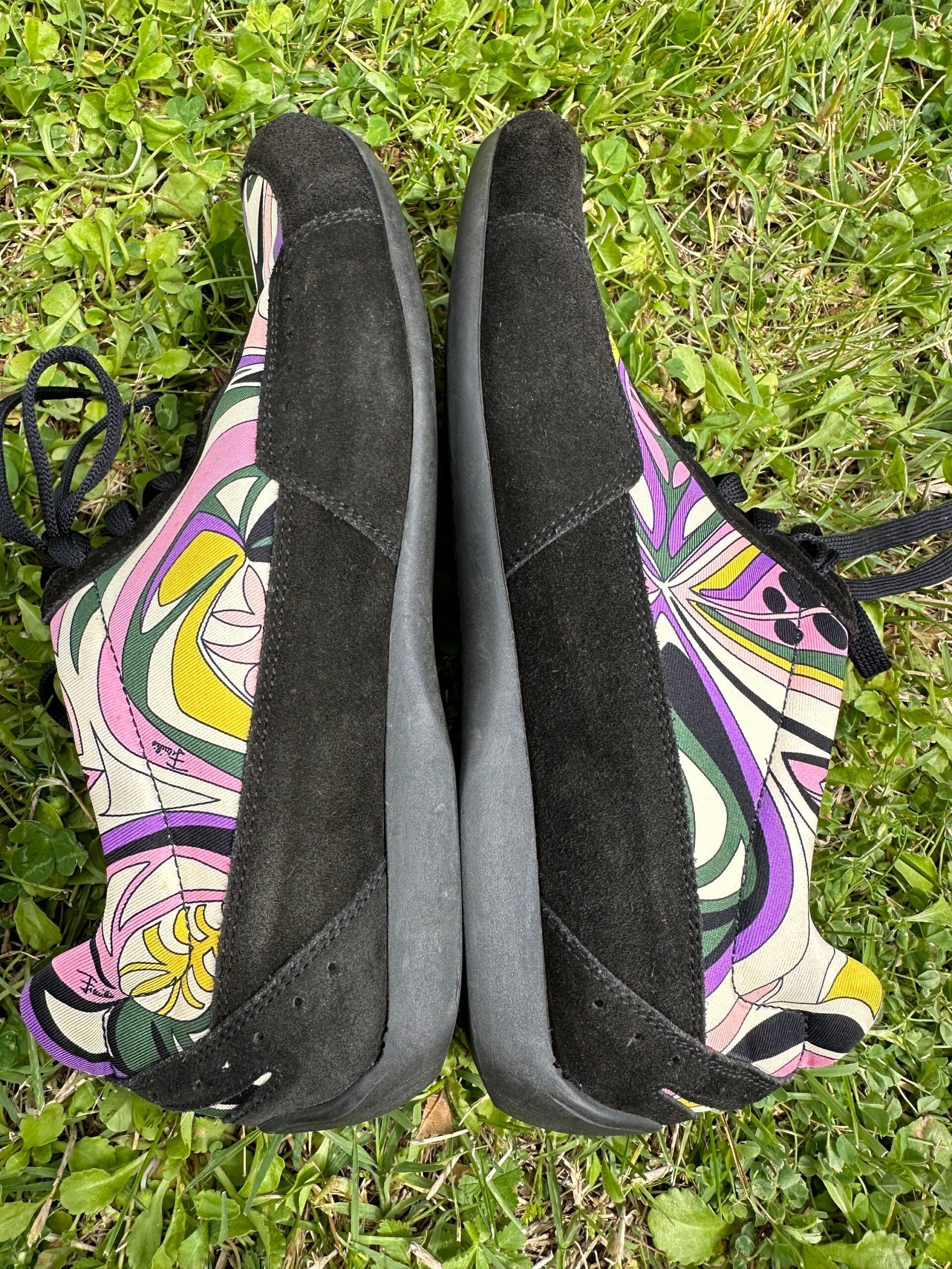90s Authentic vintage Emilio Pucci multicolor sneakers/Emilio Pucci shoes/Design shoes Emilio Pucci/Limited edition rare Pucci sneakers - immagine 4