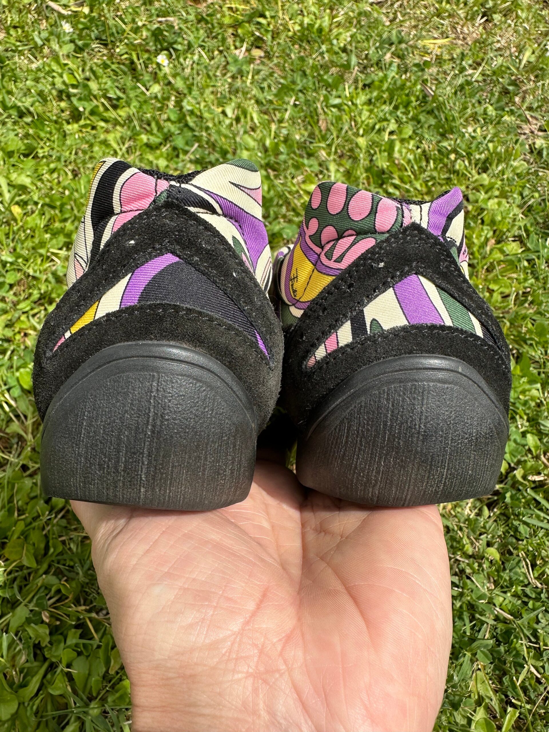 90s Authentic vintage Emilio Pucci multicolor sneakers/Emilio Pucci shoes/Design shoes Emilio Pucci/Limited edition rare Pucci sneakers - immagine 9