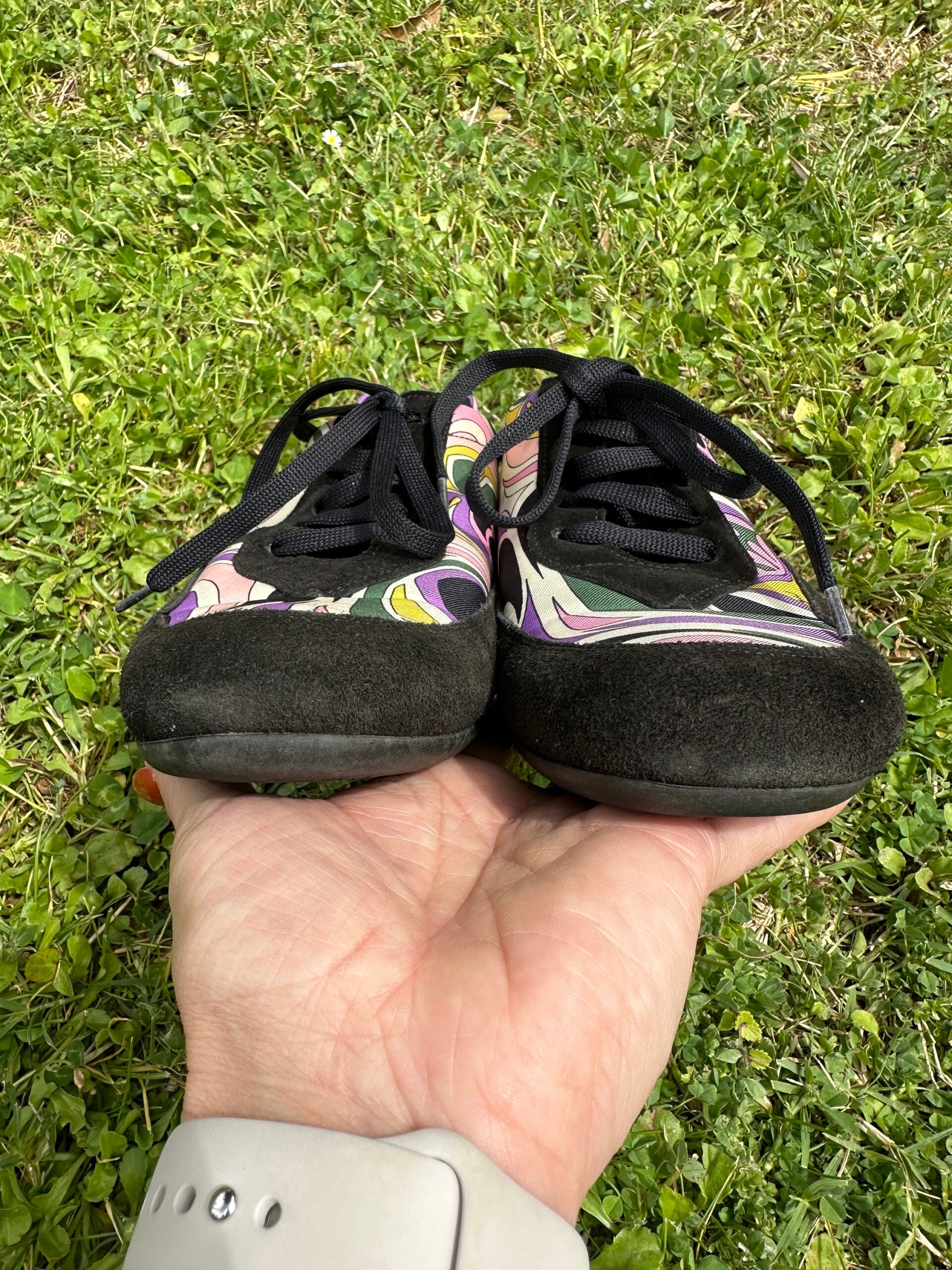 90s Authentic vintage Emilio Pucci multicolor sneakers/Emilio Pucci shoes/Design shoes Emilio Pucci/Limited edition rare Pucci sneakers - immagine 8