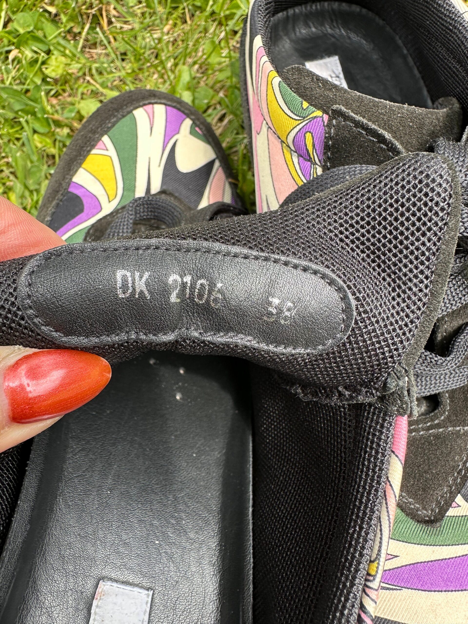 90s Authentic vintage Emilio Pucci multicolor sneakers/Emilio Pucci shoes/Design shoes Emilio Pucci/Limited edition rare Pucci sneakers - immagine 7