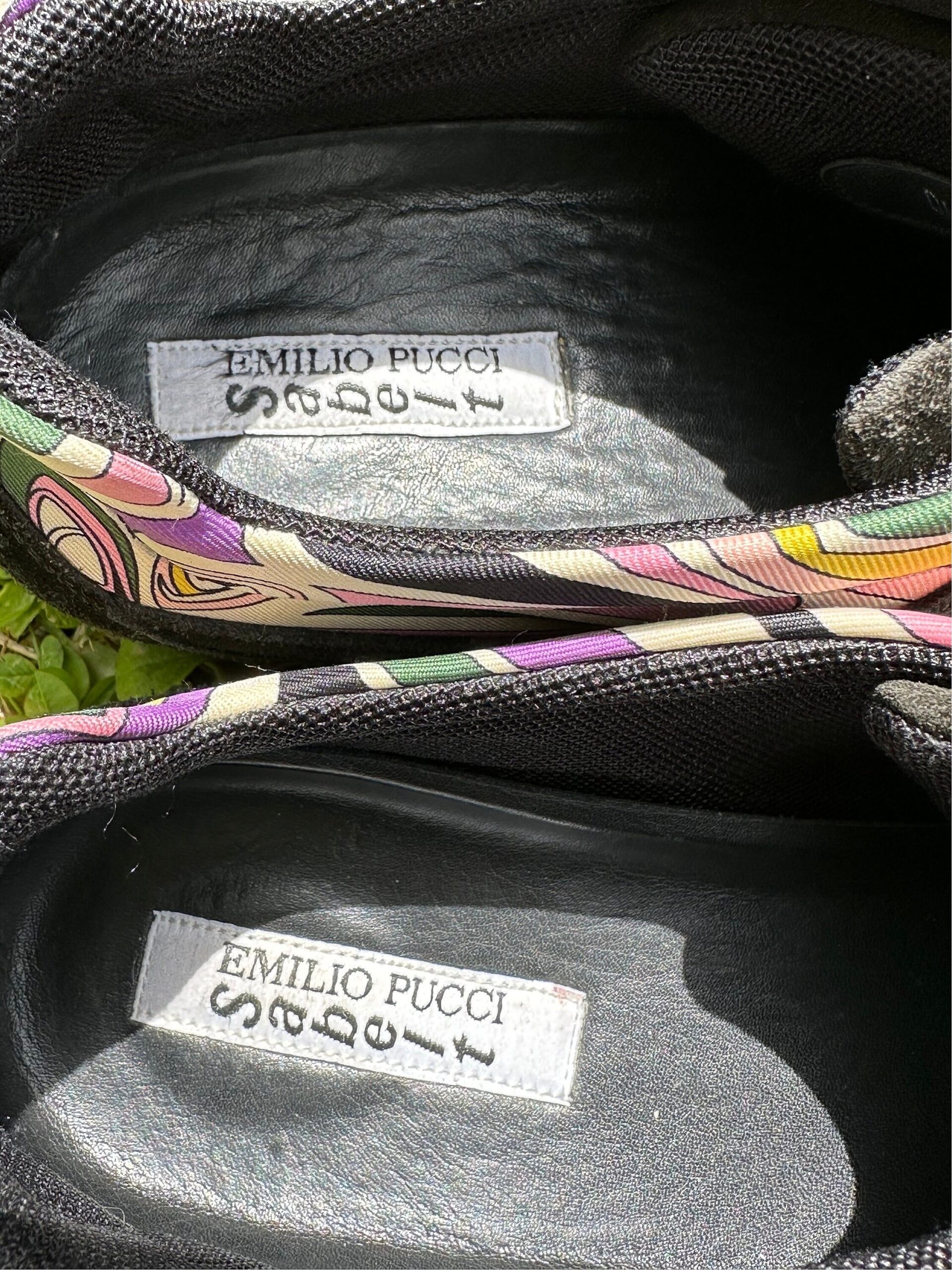 90s Authentic vintage Emilio Pucci multicolor sneakers/Emilio Pucci shoes/Design shoes Emilio Pucci/Limited edition rare Pucci sneakers - immagine 6