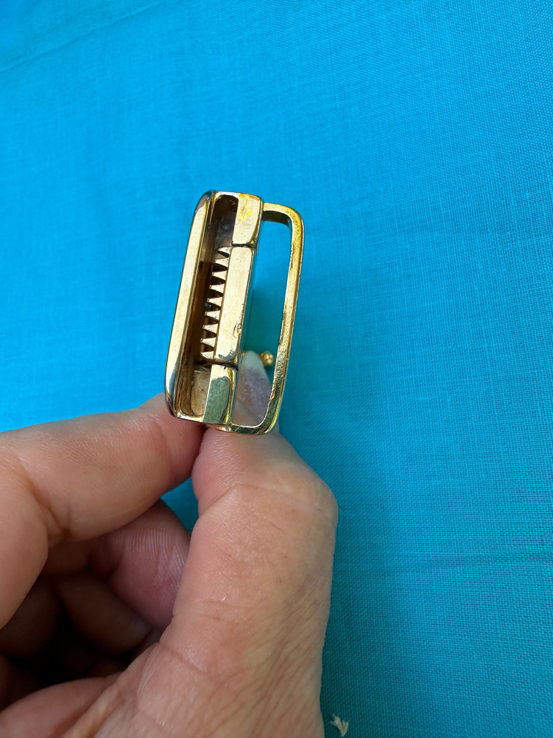 80s Vintage buckle Givenchy for belt/Gold silver buckle belt/Design rare buckle for belt Givenchy/Vintage gold Givenchy buckle - immagine 7