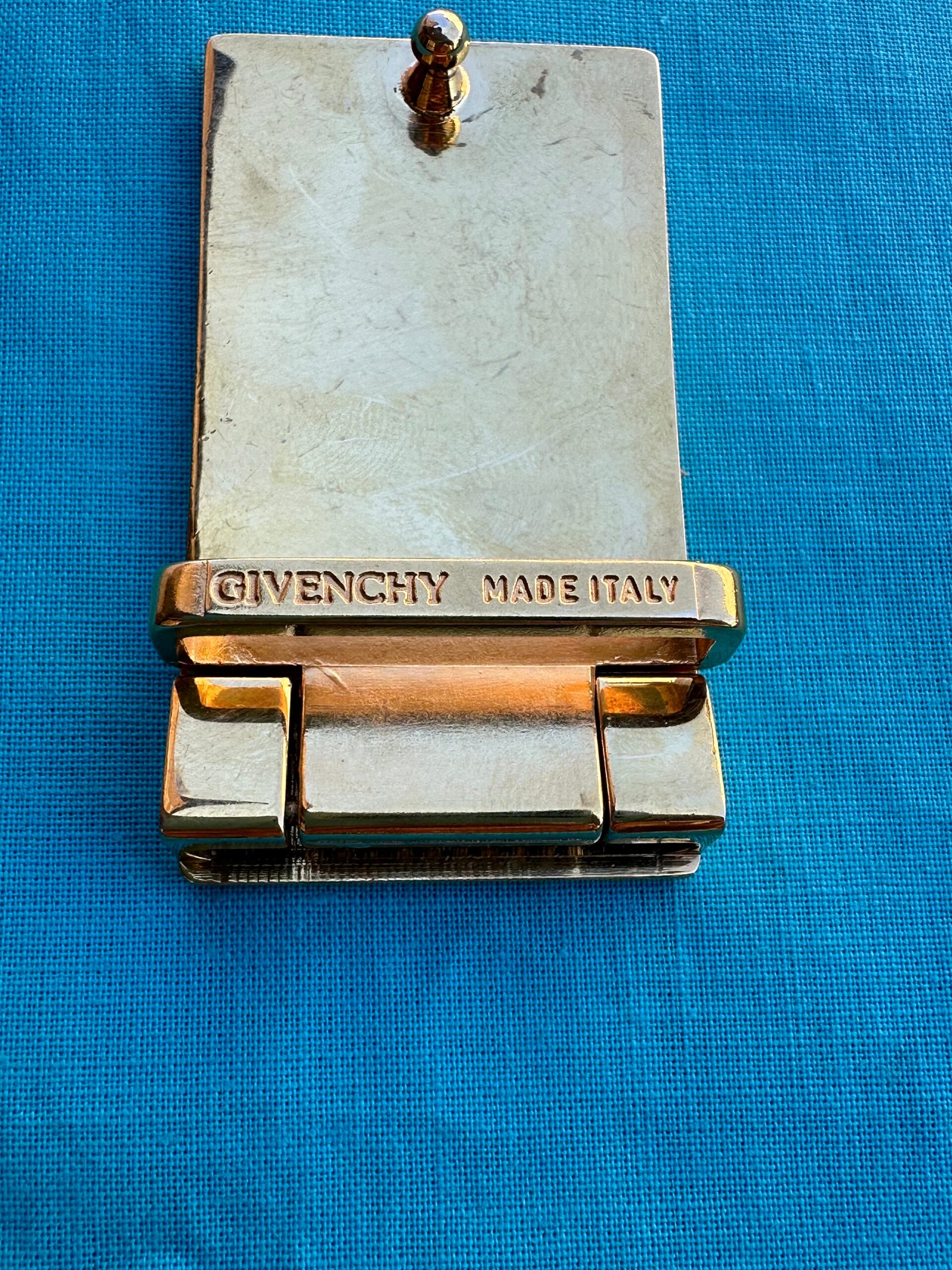80s Vintage buckle Givenchy for belt/Gold buckle belt/Design rare buckle for belt Givenchy/Vintage gold Givenchy buckle - immagine 5