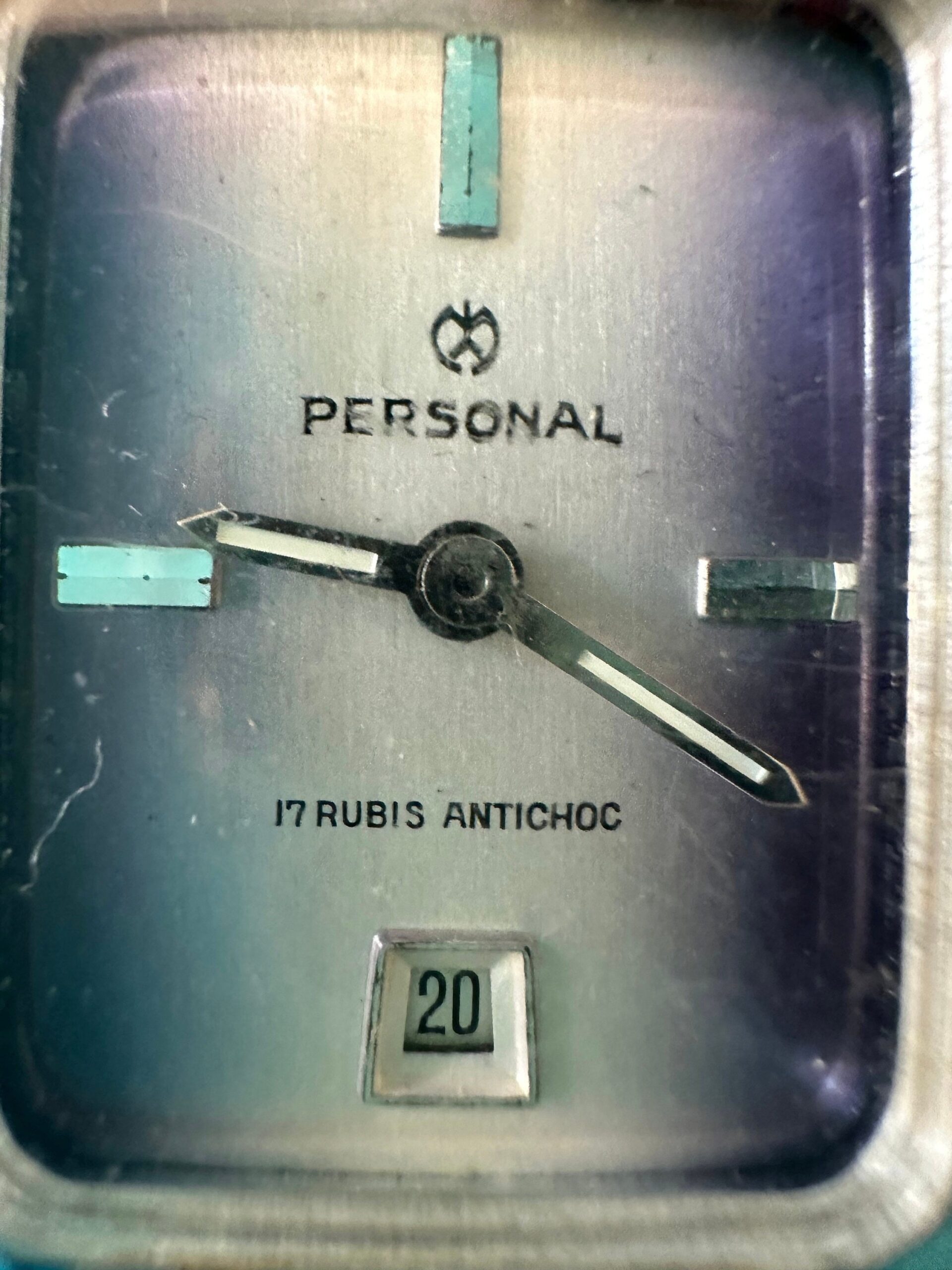 80s Vintage wrist watch Personal 17 Rubiss Antichoc/Silver watch metal/Personal wrist watch - immagine 5