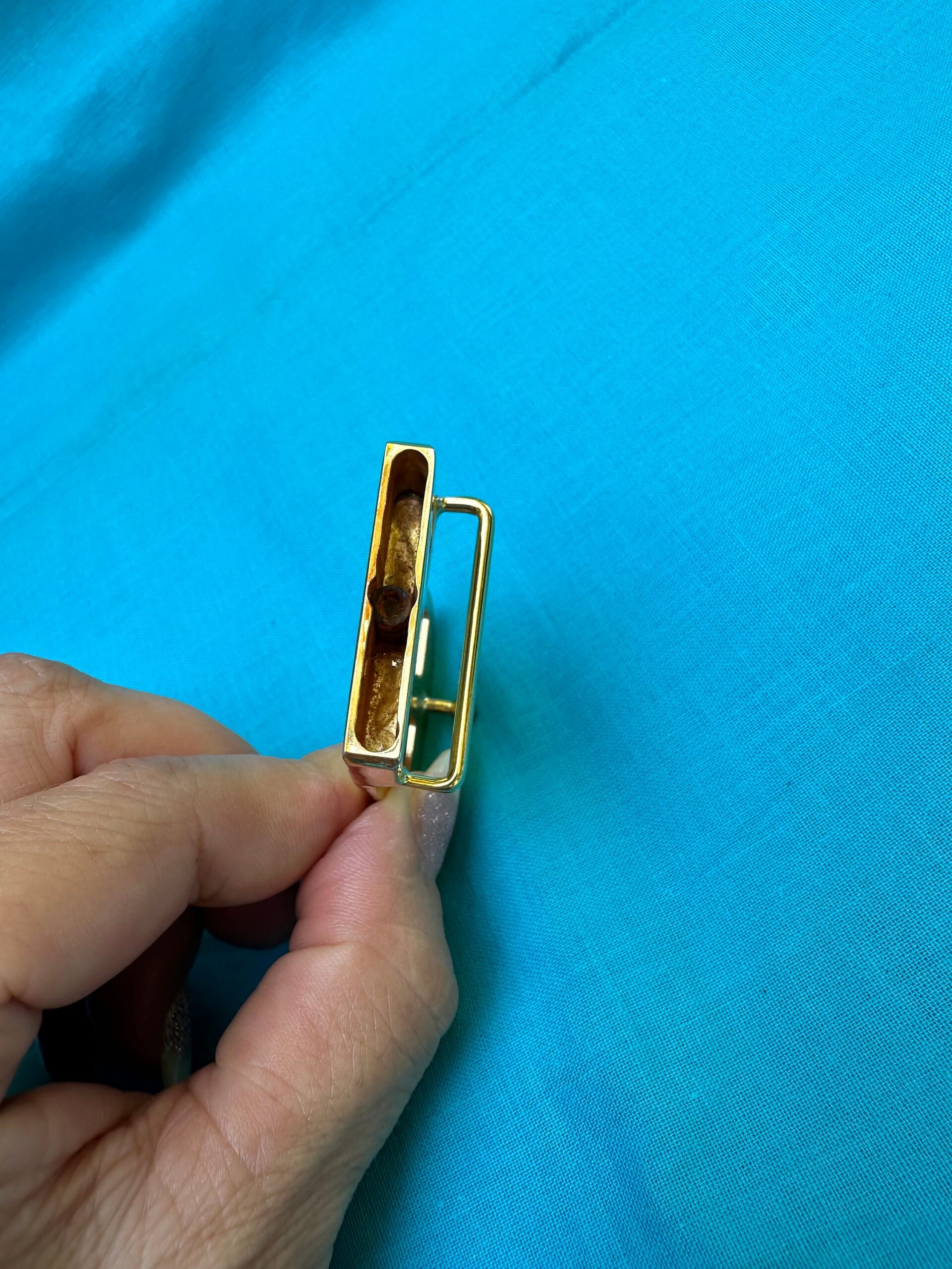 80s Vintage buckle Givenchy for belt/Gold silver buckle belt/Design rare buckle for belt Givenchy/Vintage gold Givenchy buckle - immagine 8