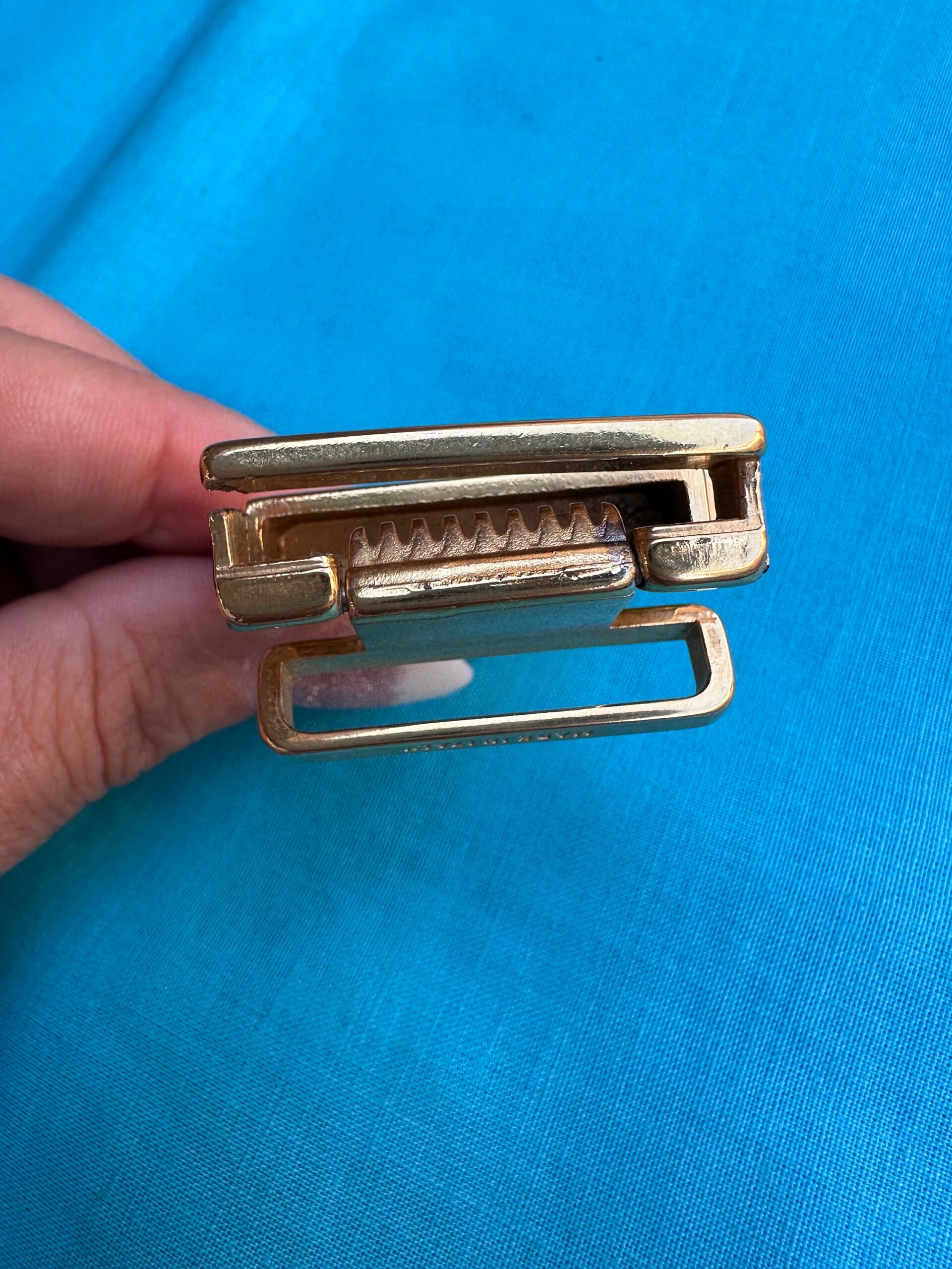80s Vintage buckle Givenchy for belt/Gold buckle belt/Design rare buckle for belt Givenchy/Vintage gold Givenchy buckle - immagine 8