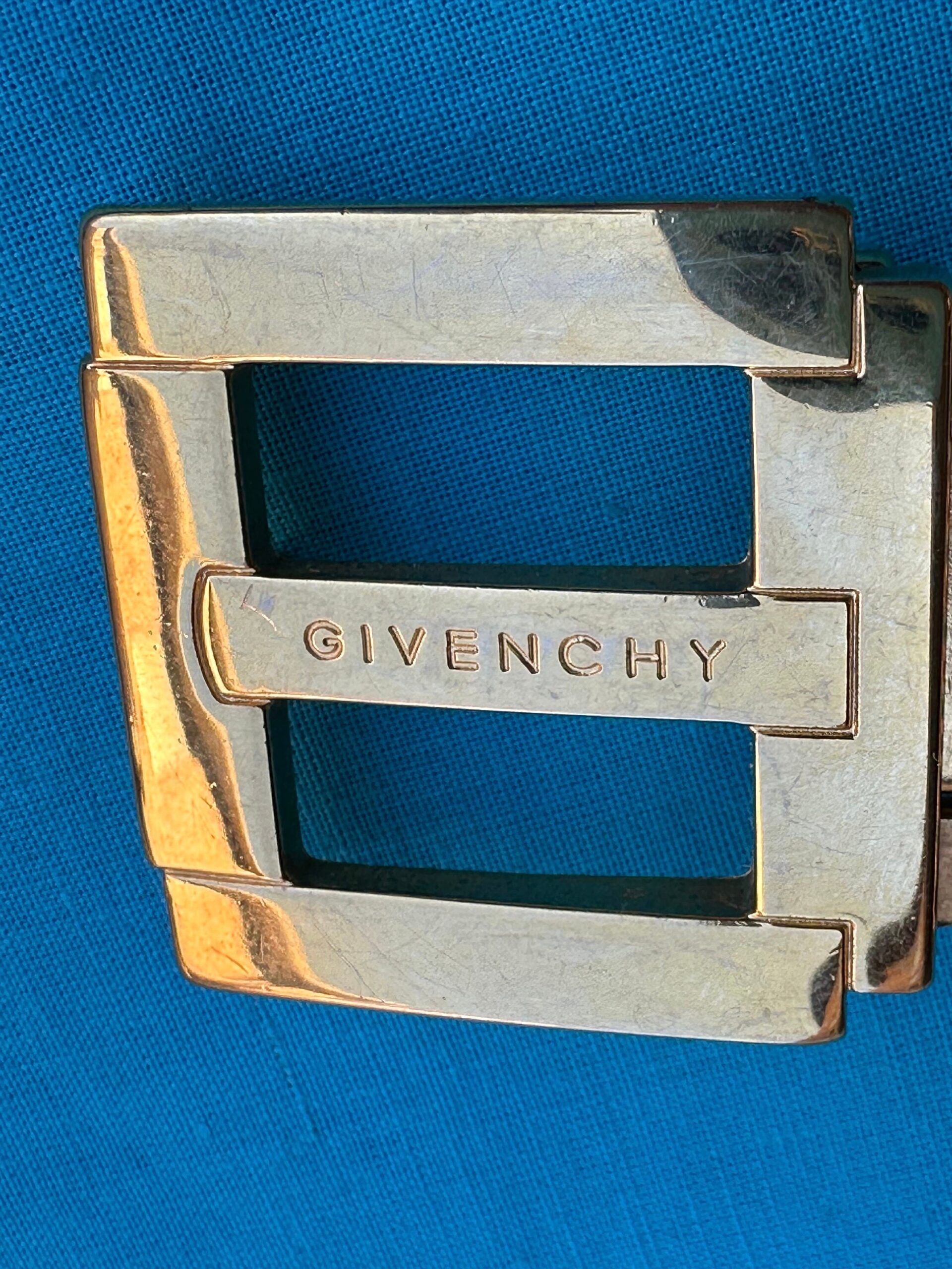 80s Vintage buckle Givenchy for belt/Gold buckle belt/Design rare buckle for belt Givenchy/Vintage gold Givenchy buckle - immagine 6
