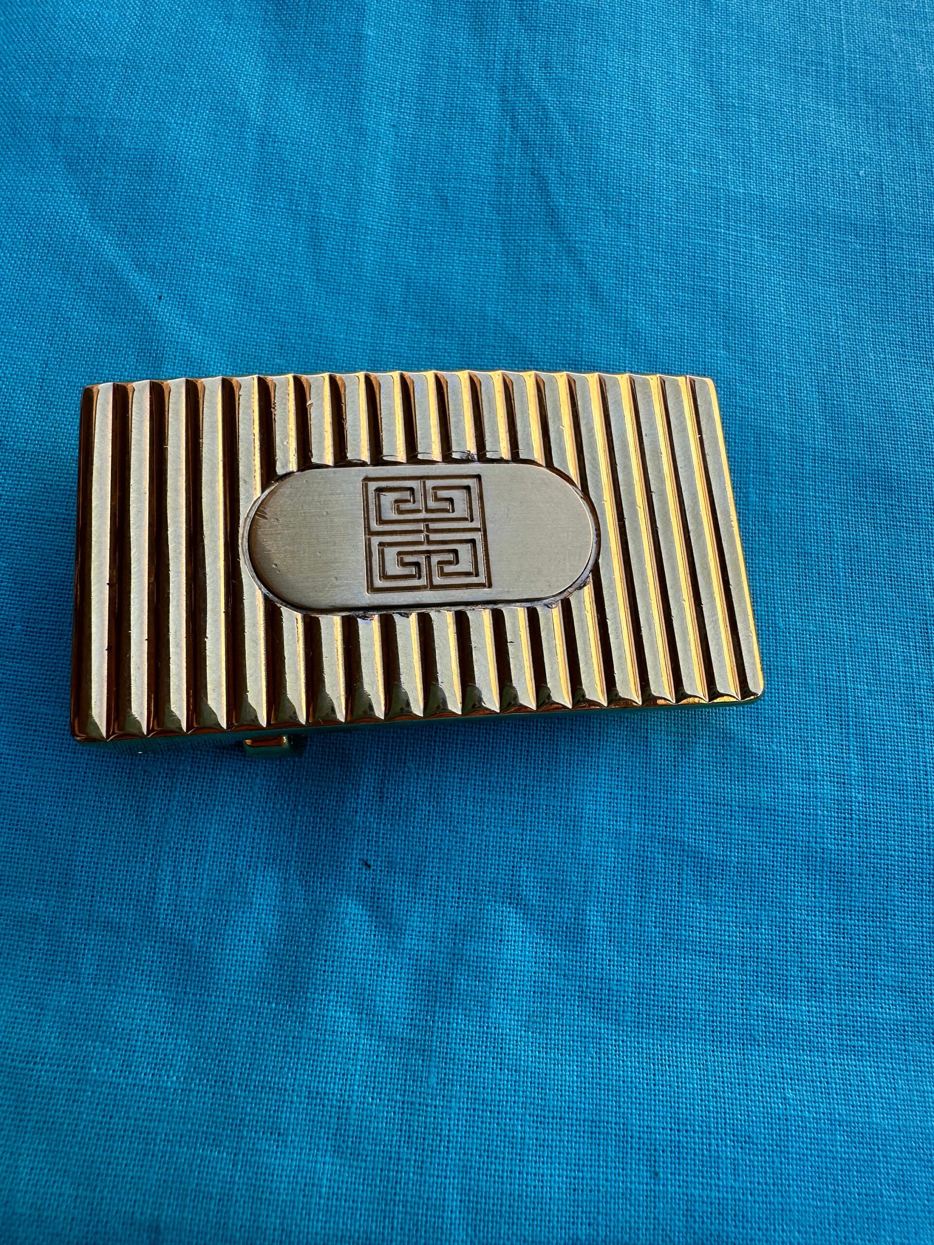 80s Vintage buckle Givenchy for belt/Gold buckle belt/Design rare buckle for belt Givenchy/Vintage gold Givenchy buckle - immagine 3