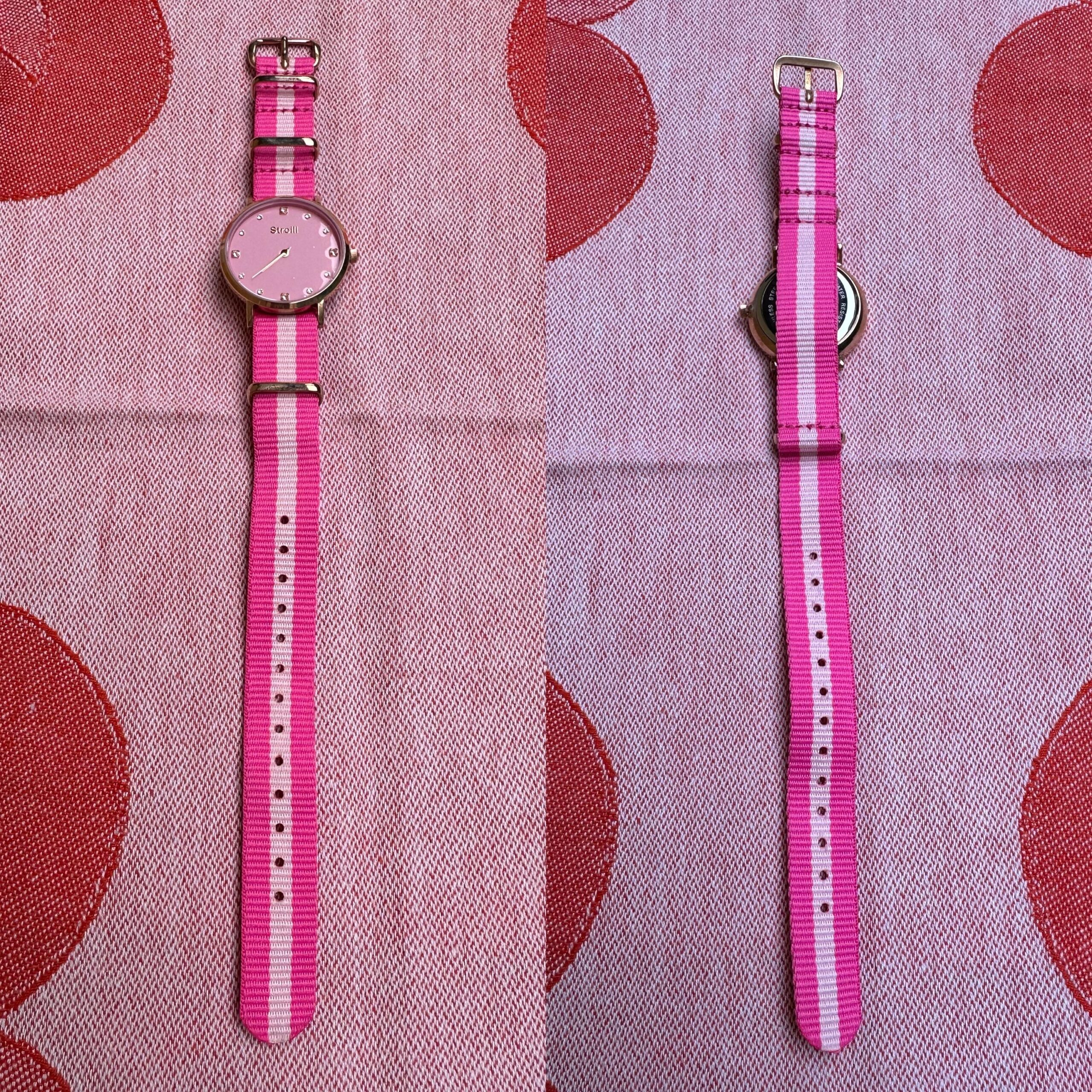 Wrist watch Stroili Gioielli Collection/Luxury watch rhinestone/Orologio da stroili Gioielli/Pink watch with Swarovski - immagine 8