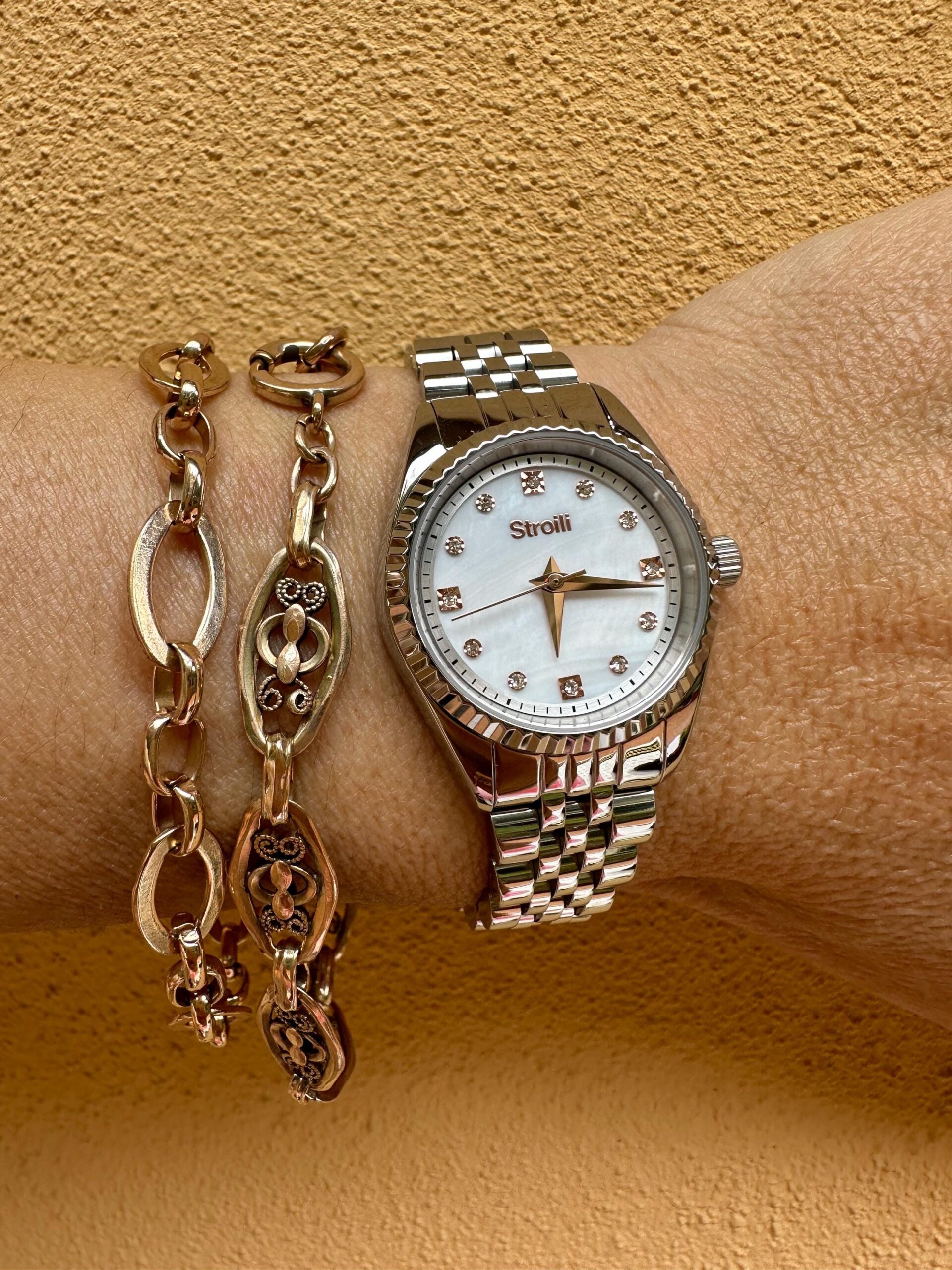 Wrist watch Stroili Gioielli Collection Positano/Luxury watch rhinestone/Wrist watch Stroili Gioielli/Silver watch with Swarovski - immagine 9