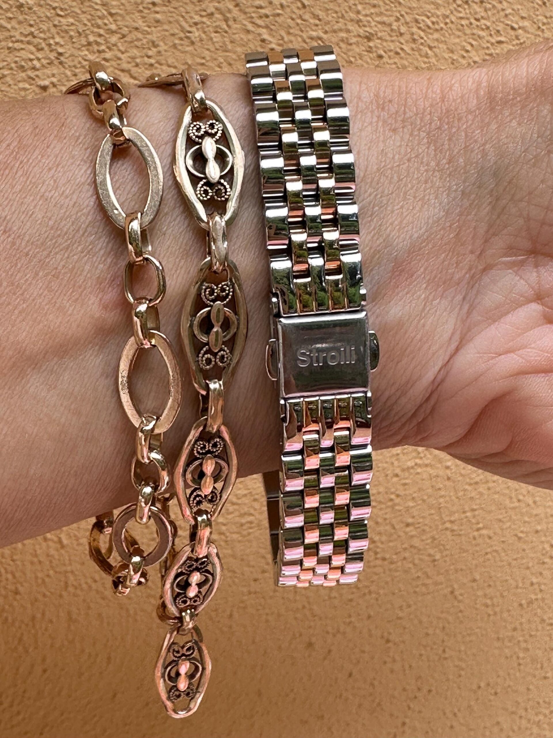 Wrist watch Stroili Gioielli Collection Positano/Luxury watch rhinestone/Wrist watch Stroili Gioielli/Silver gold watch with Swarovski - immagine 10