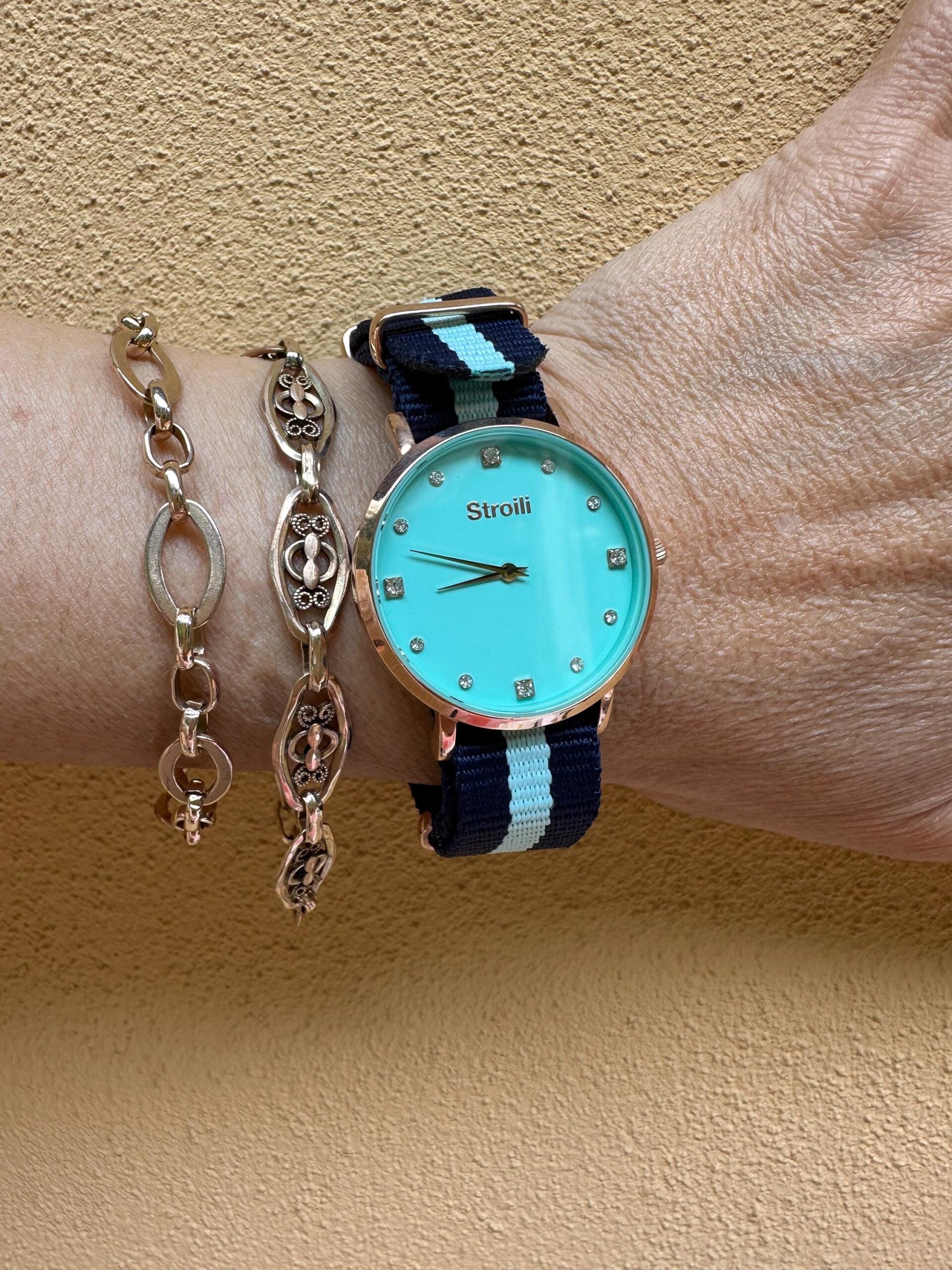 Wrist watch Stroili Gioielli Collection/Luxury watch rhinestone/Wrist watch Stroili Gioielli/Green watch with Swarovski - immagine 9