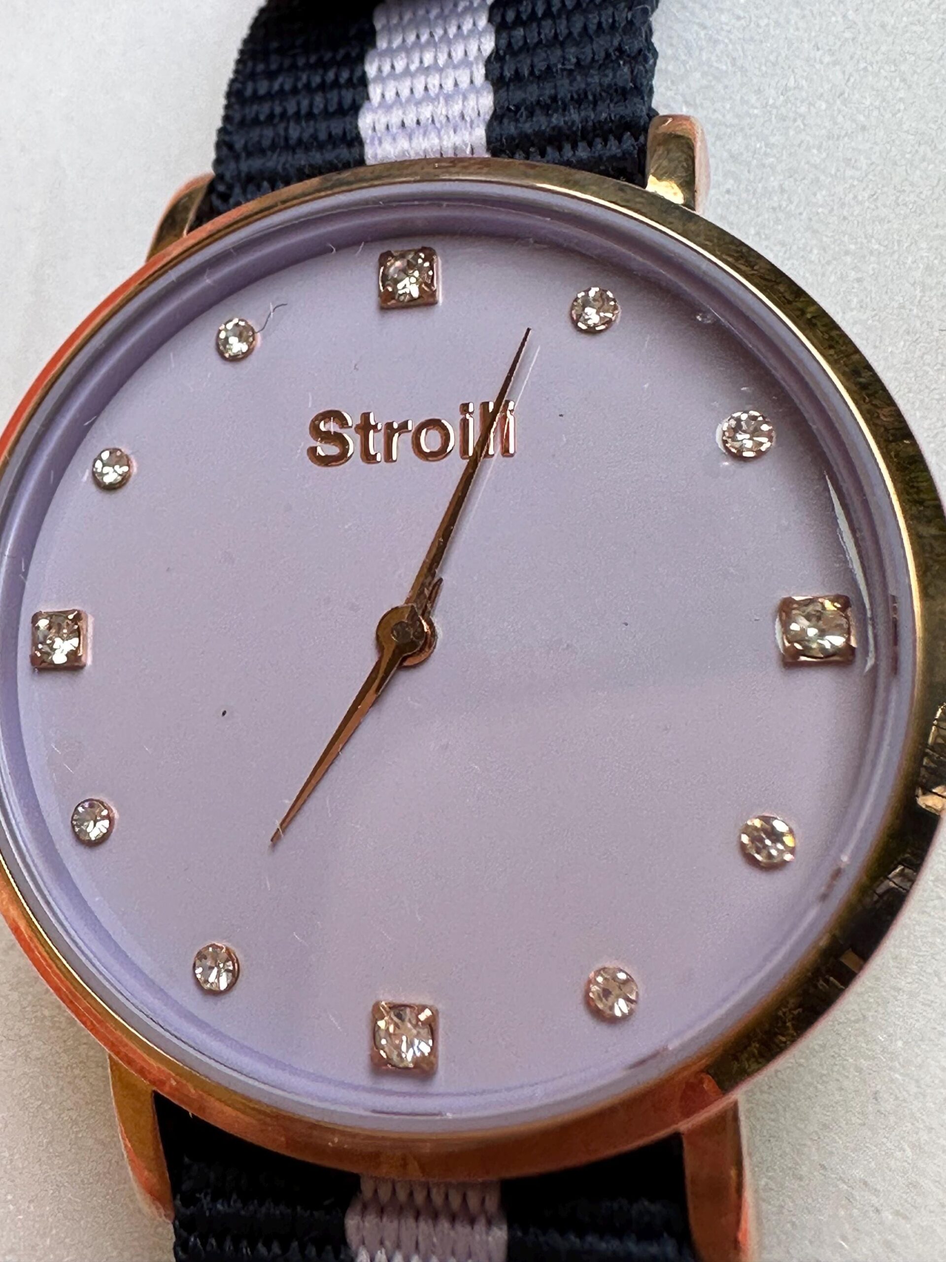 Wrist watch Stroili Gioielli Collection/Luxury watch rhinestone/Orologio da stroili Gioielli/Lavander watch with Swarovski - immagine 3